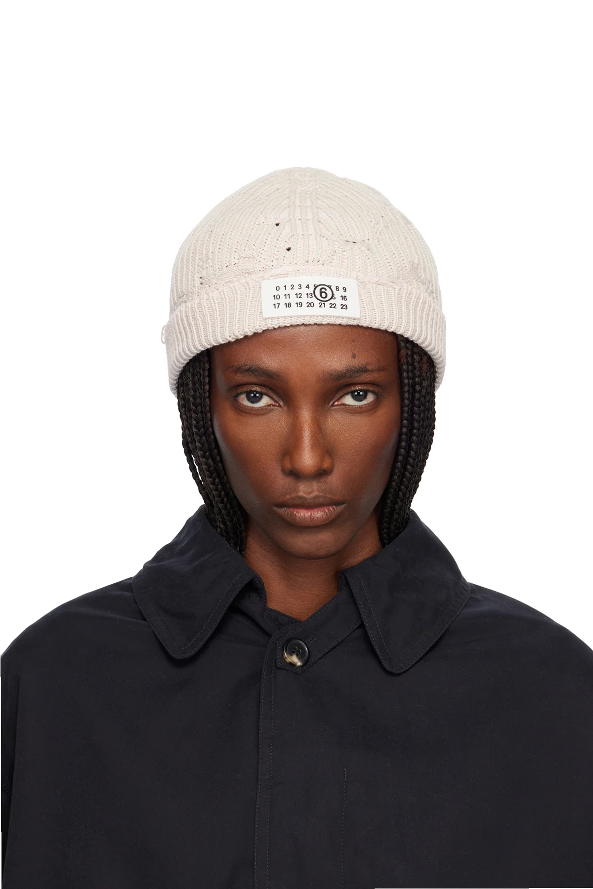 Pink & Gray Amended Optical Ribs Beanie