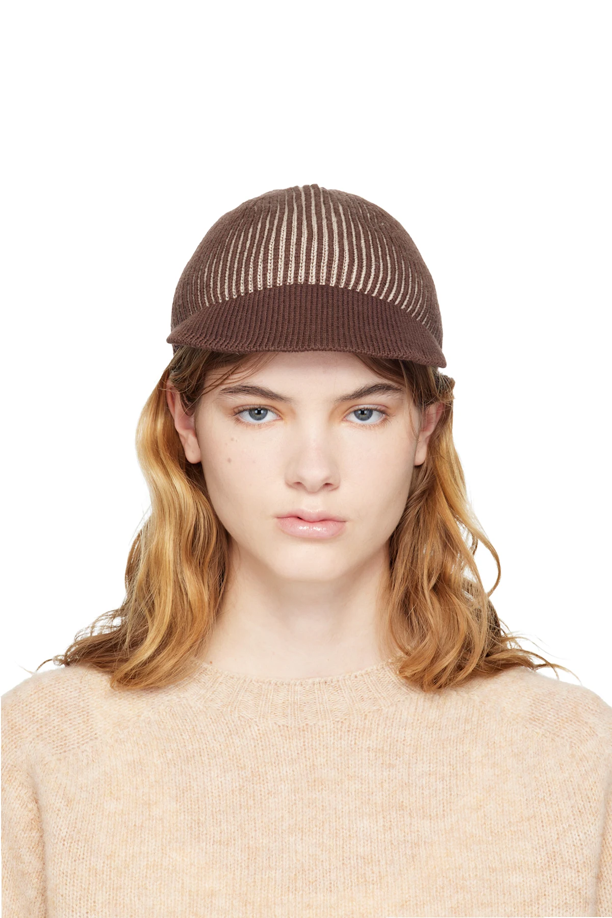Brown & Beige Knitted Cap