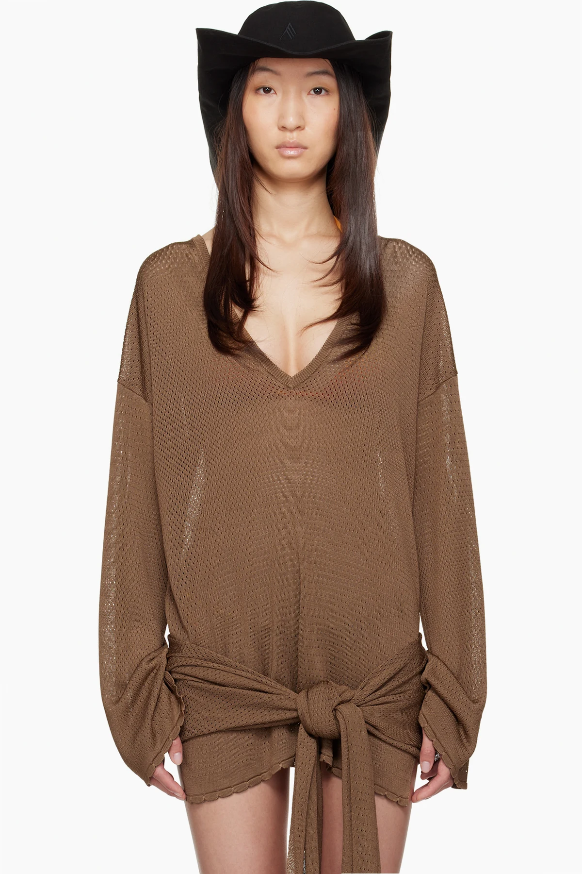 Black Embroidered Hat