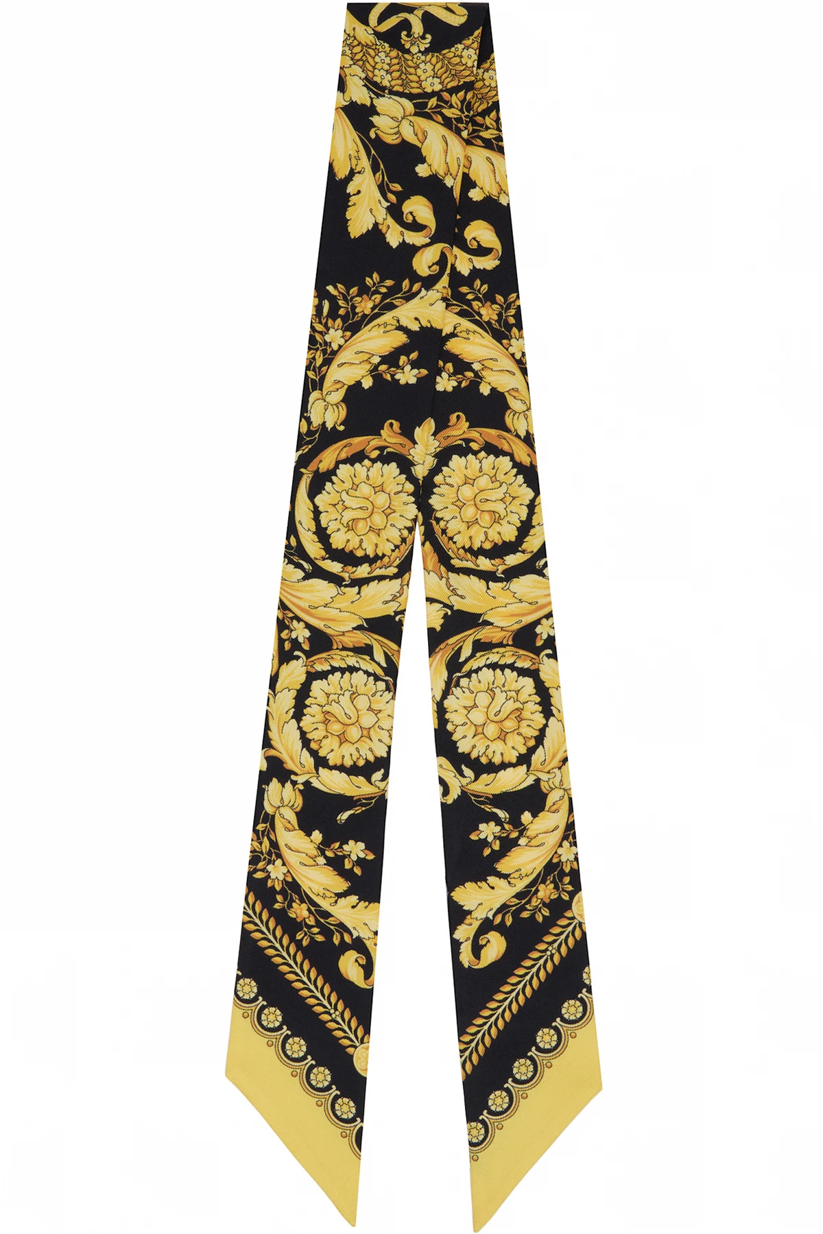 Black & Gold Barocco Silk Scarf