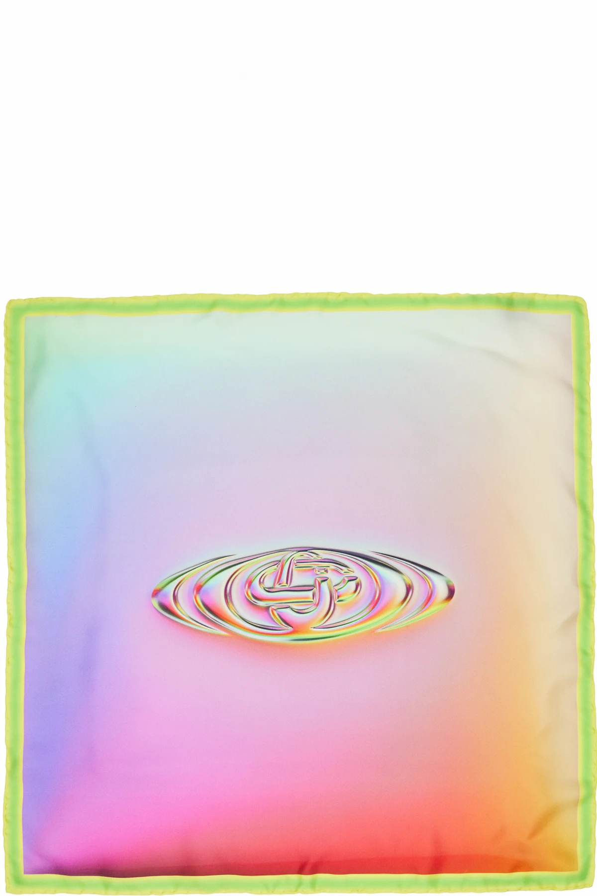 Multicolor Glass Logo Gradient Medium Silk Scarf