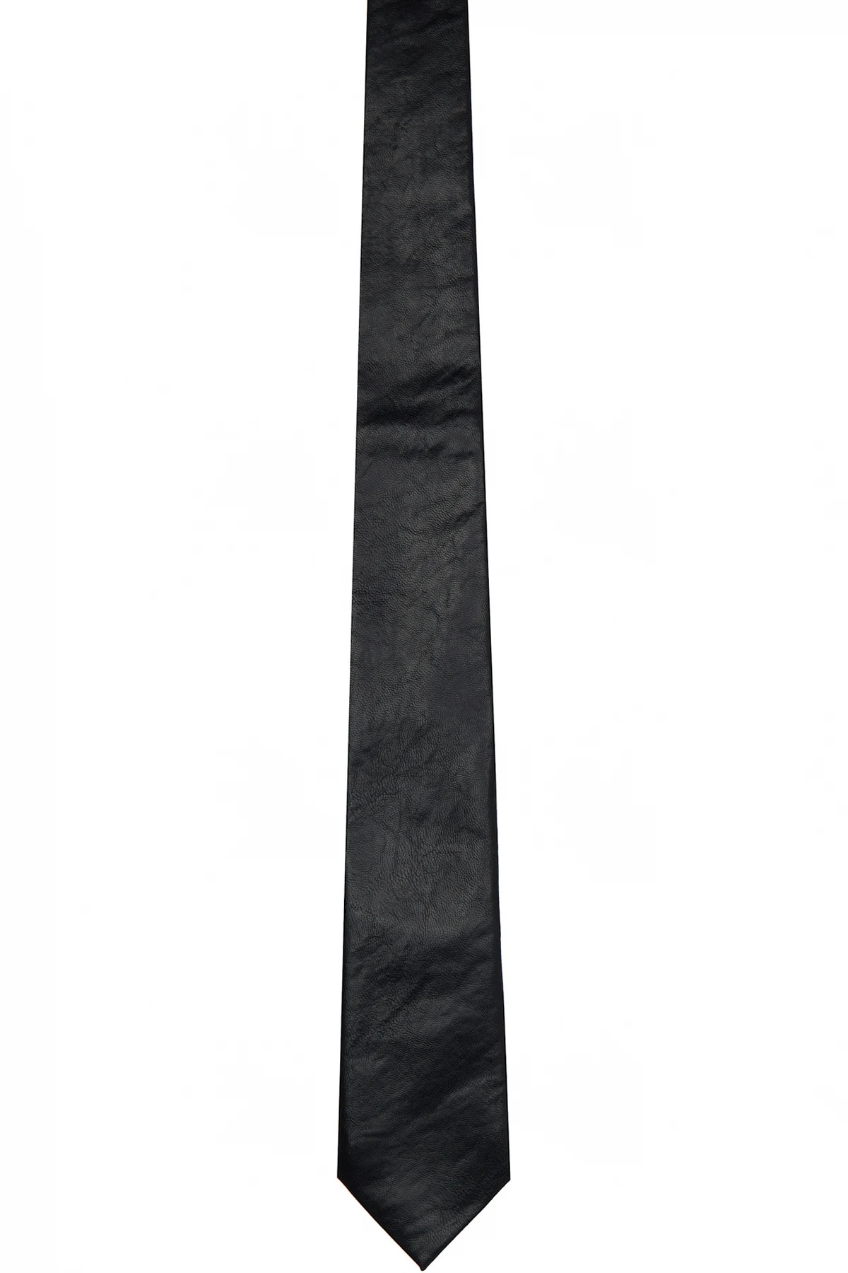 Black Faux-Leather Tie