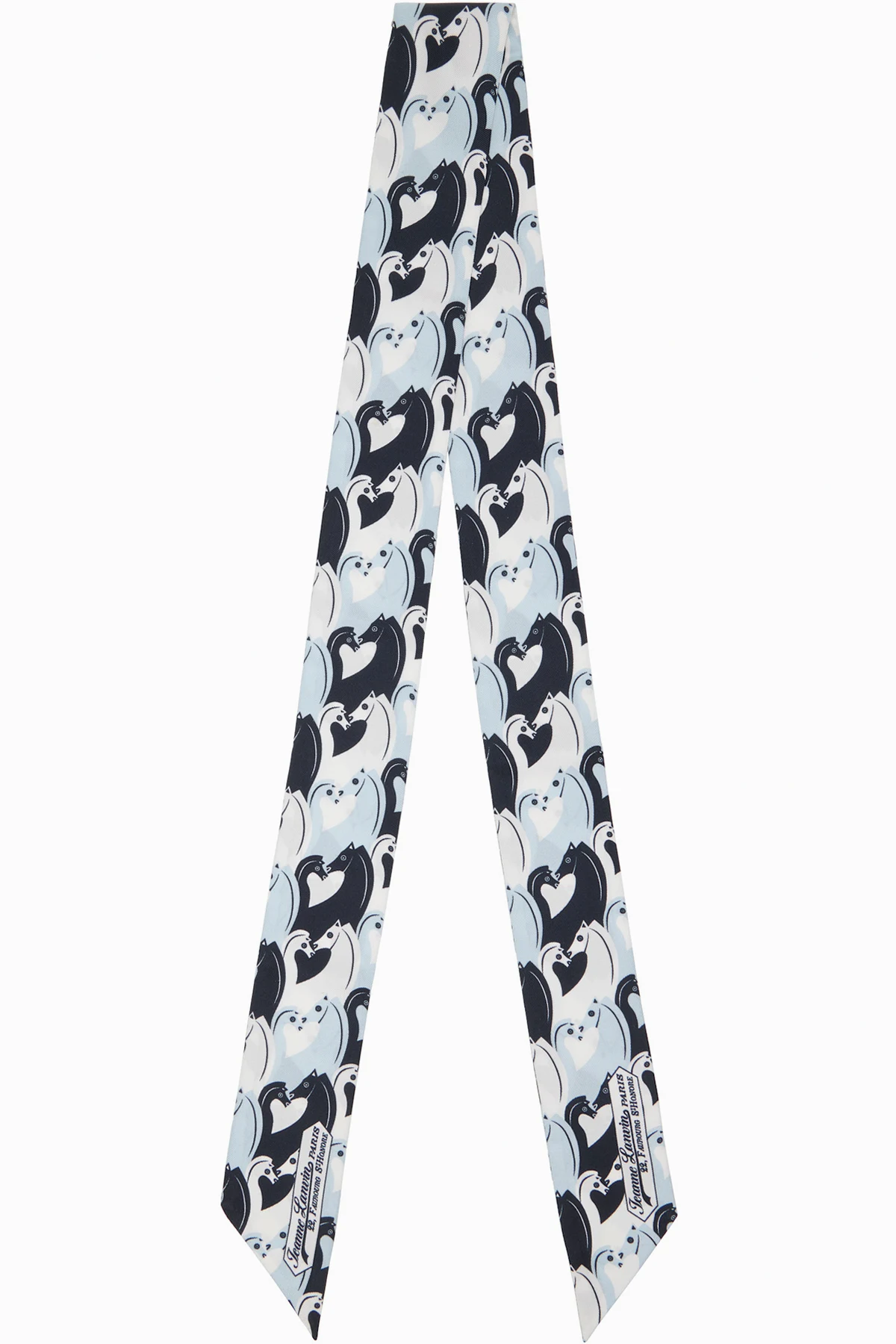 Blue Small Horse Bandeau Scarf