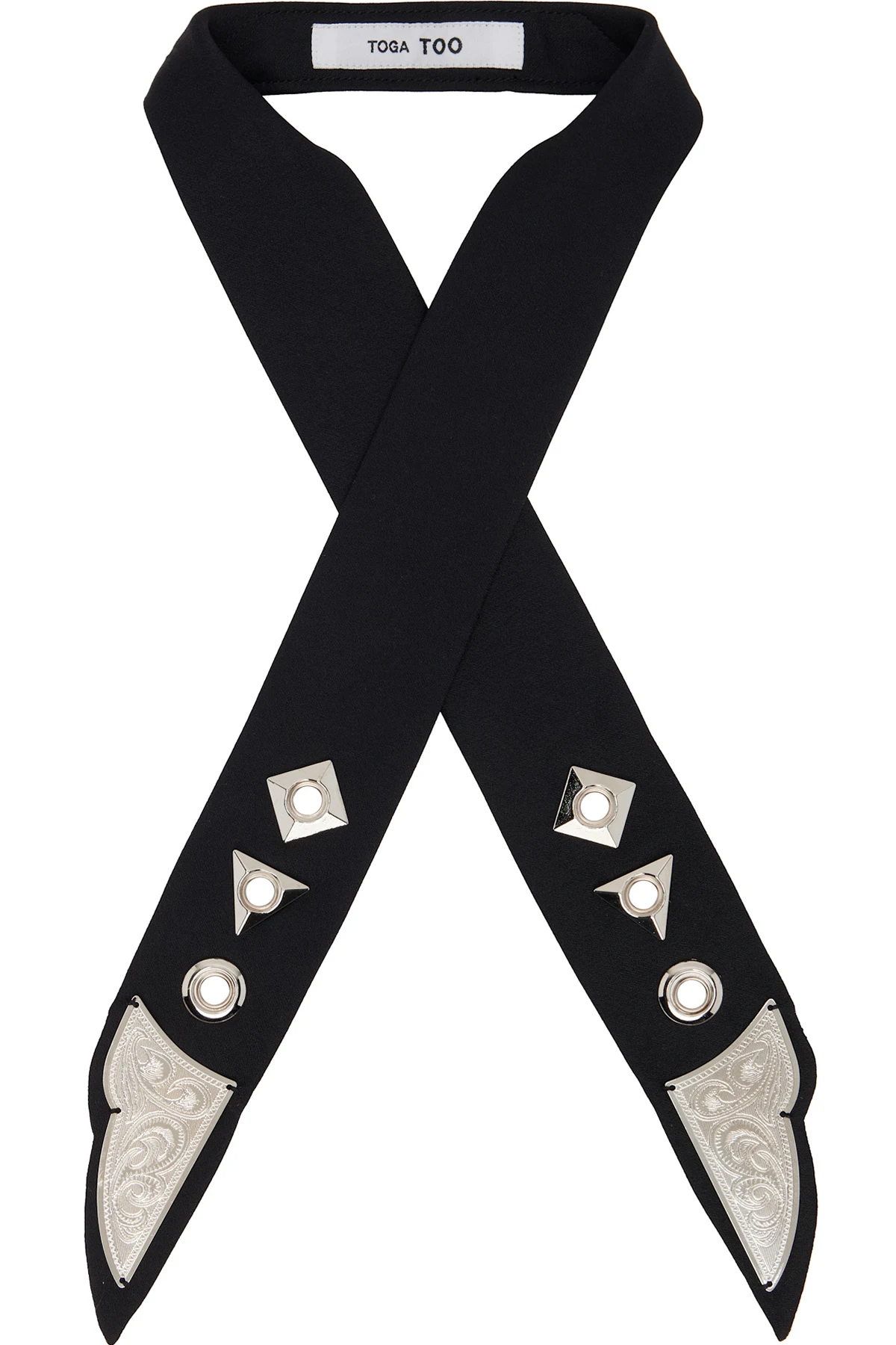 Black Metal Ribbon Tie