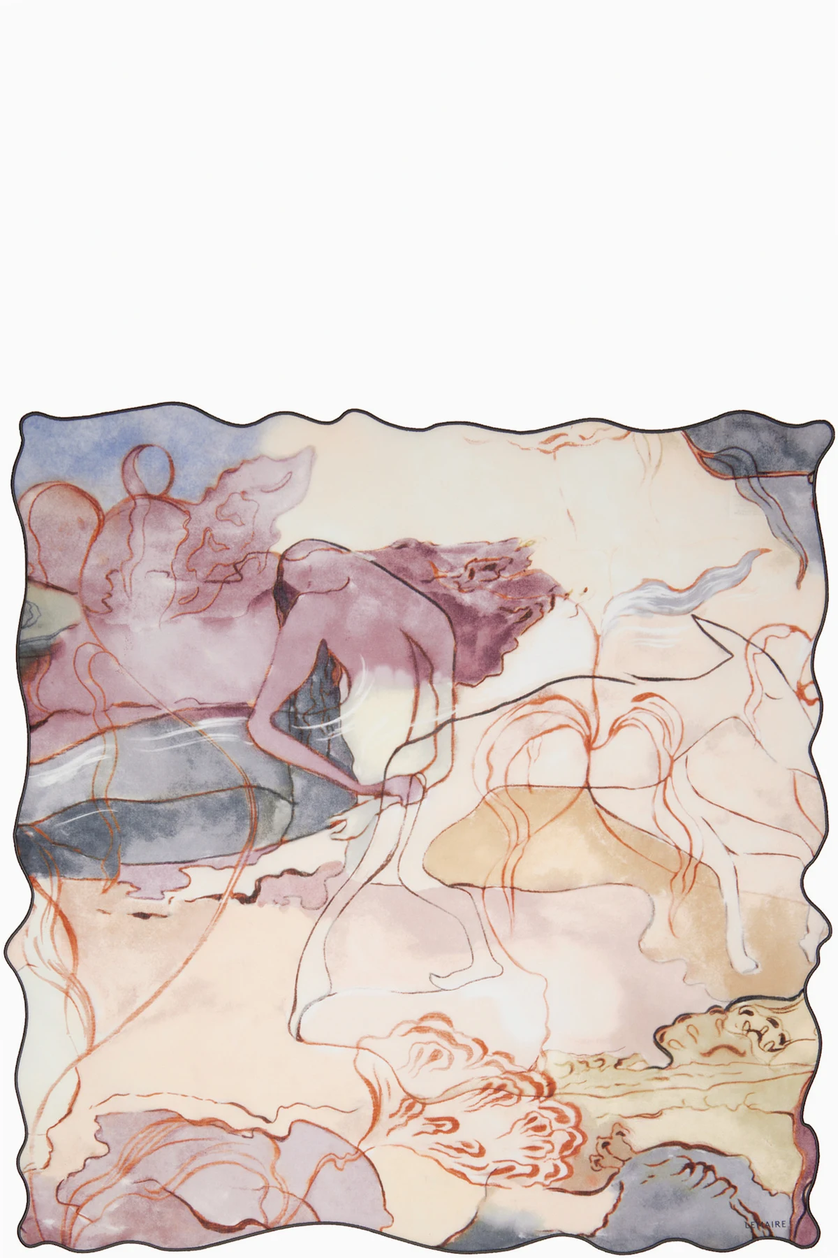 Multicolor Aquarel Irregulie Scarf