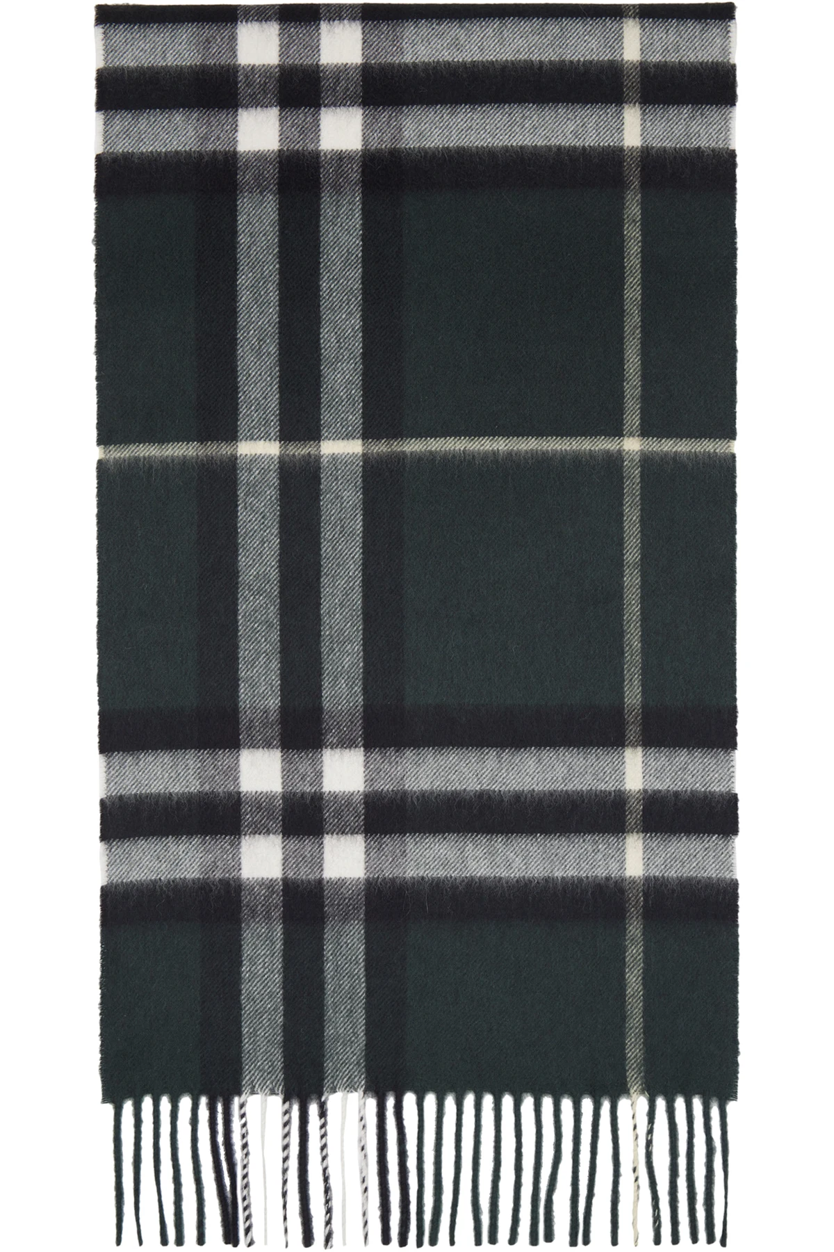 Green Check Cashmere Scarf