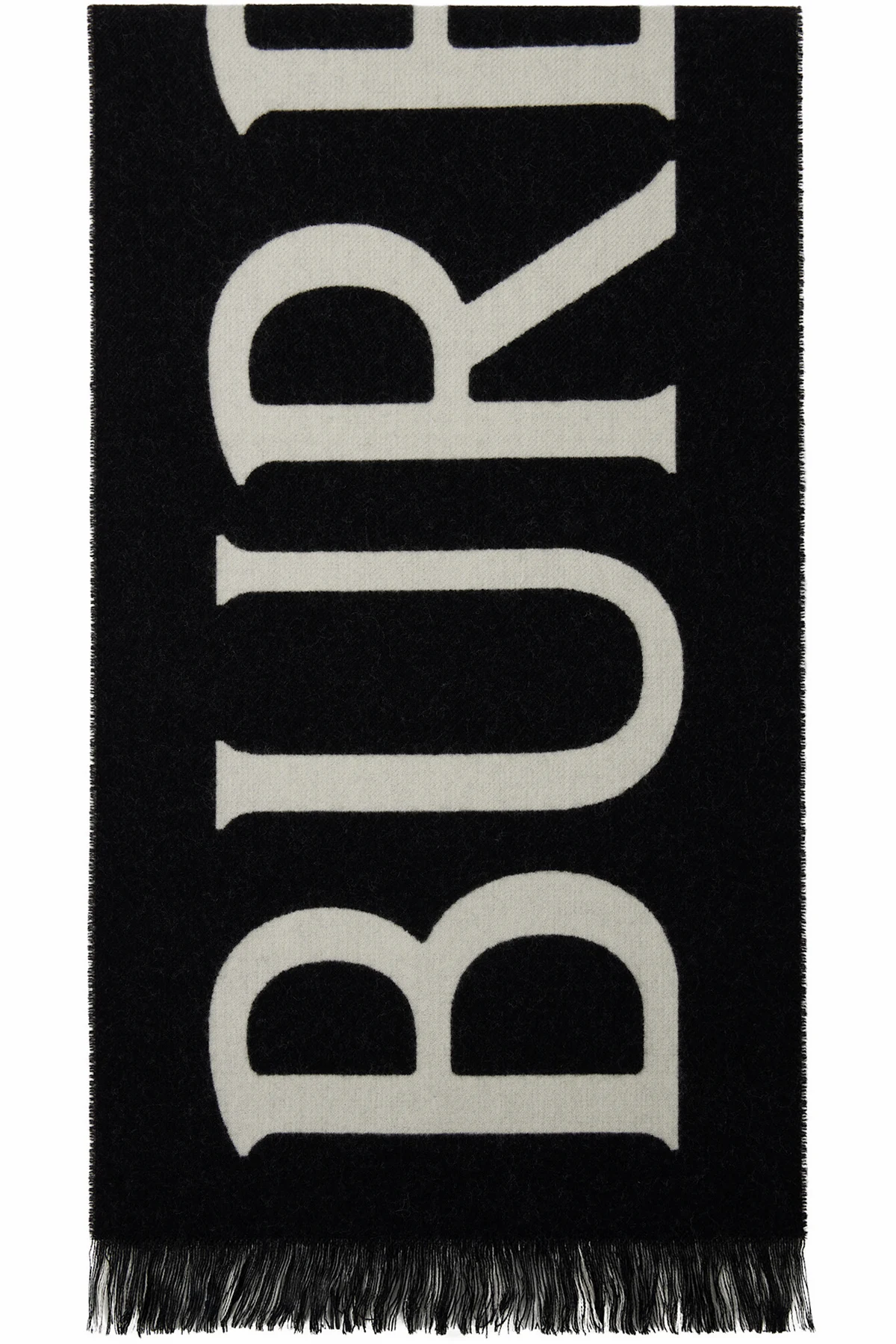 Black & Off-White 'Burberry' Text Scarf