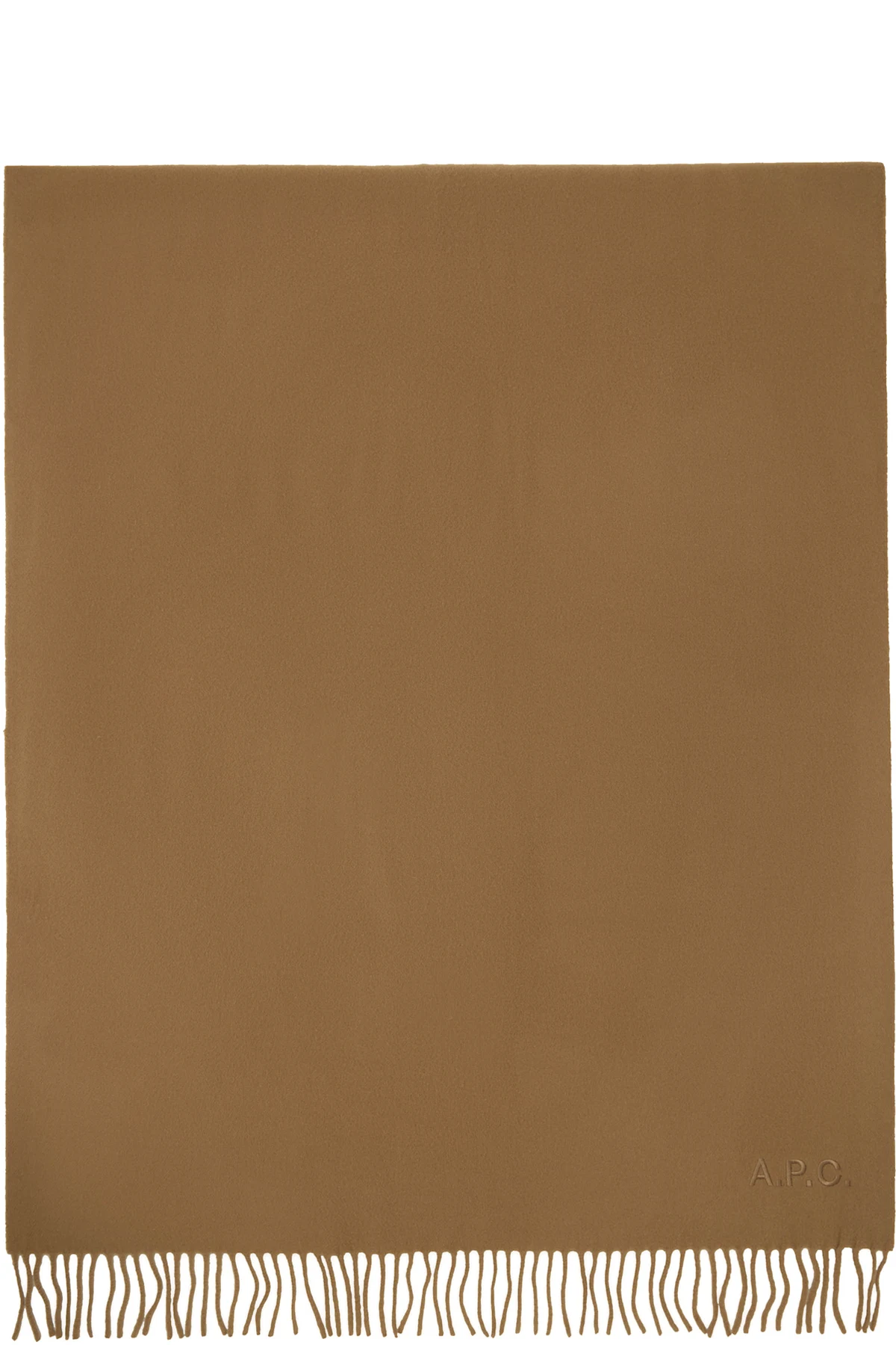 Tan Alix Embroidered Scarf