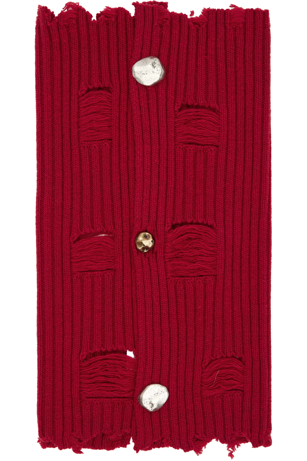 Red Roghen Wool Tube Scarf