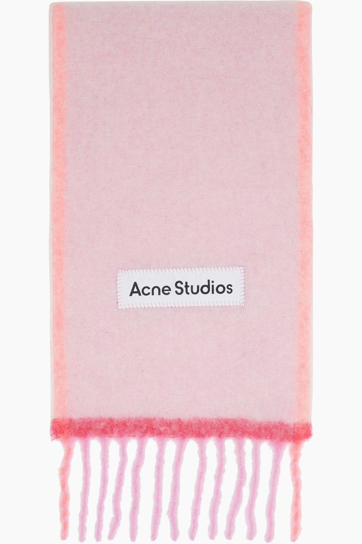 Pink Narrow Wool Mohair Scarf