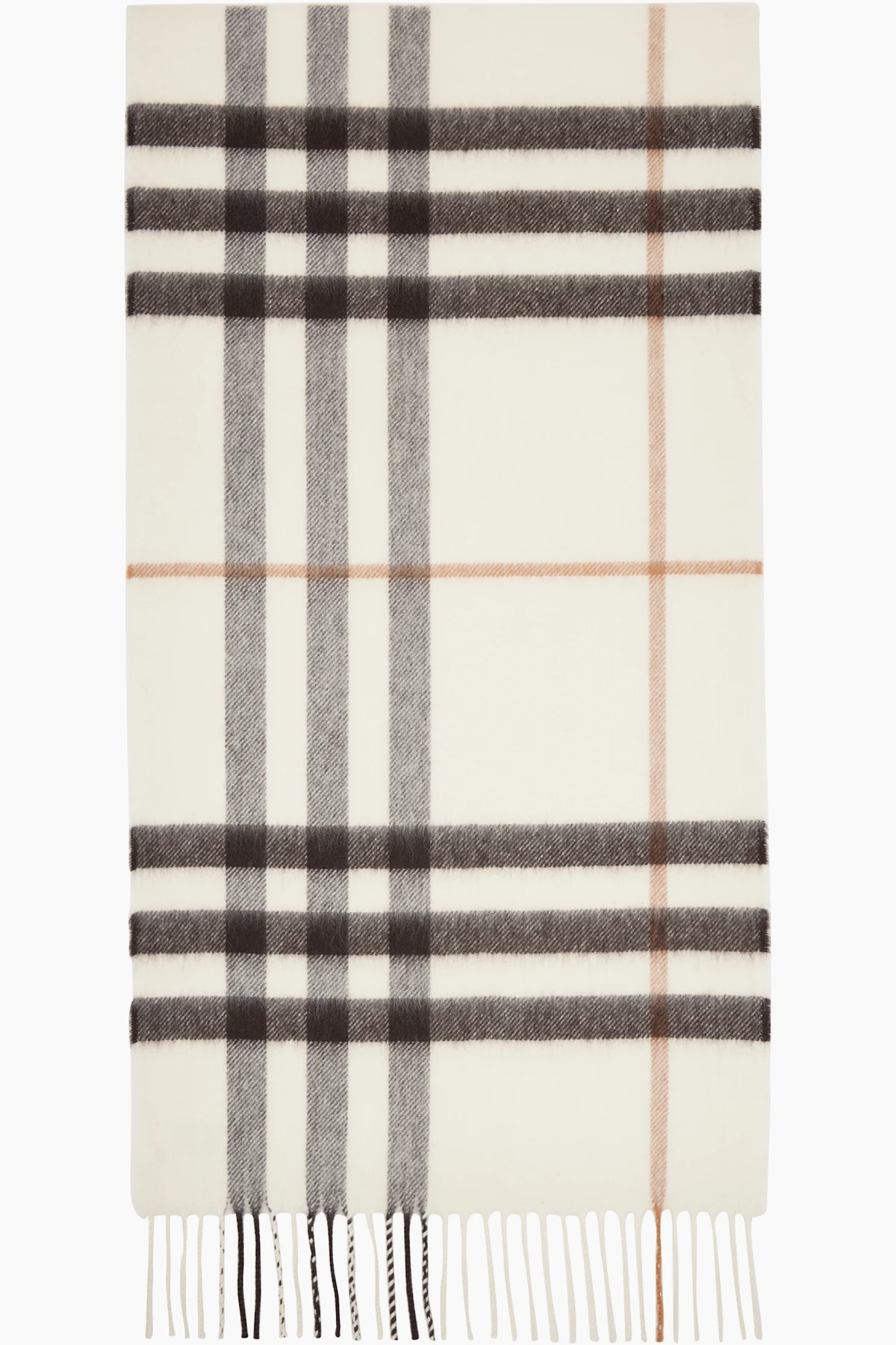 Off-White Check Cashmere Scarf