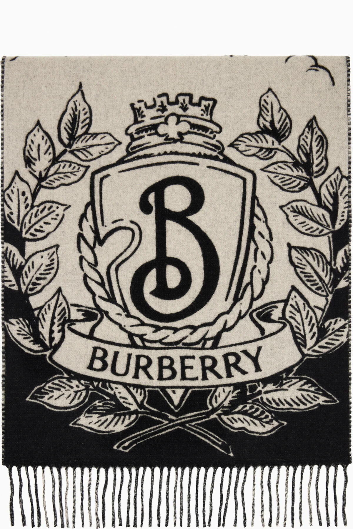 Black Wide Reversible Stormy Knight Scarf