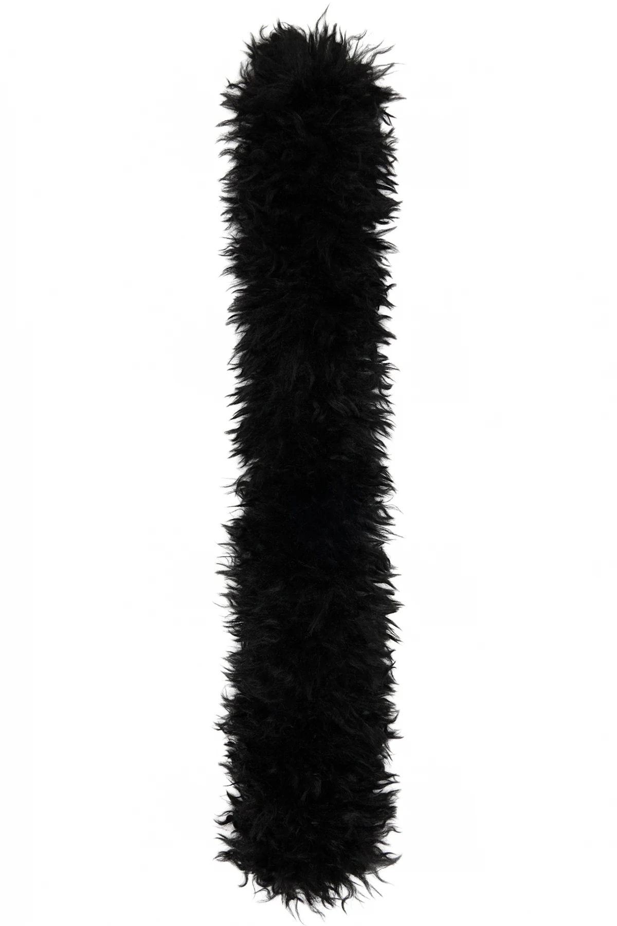 Black Faux-Fur Scarf