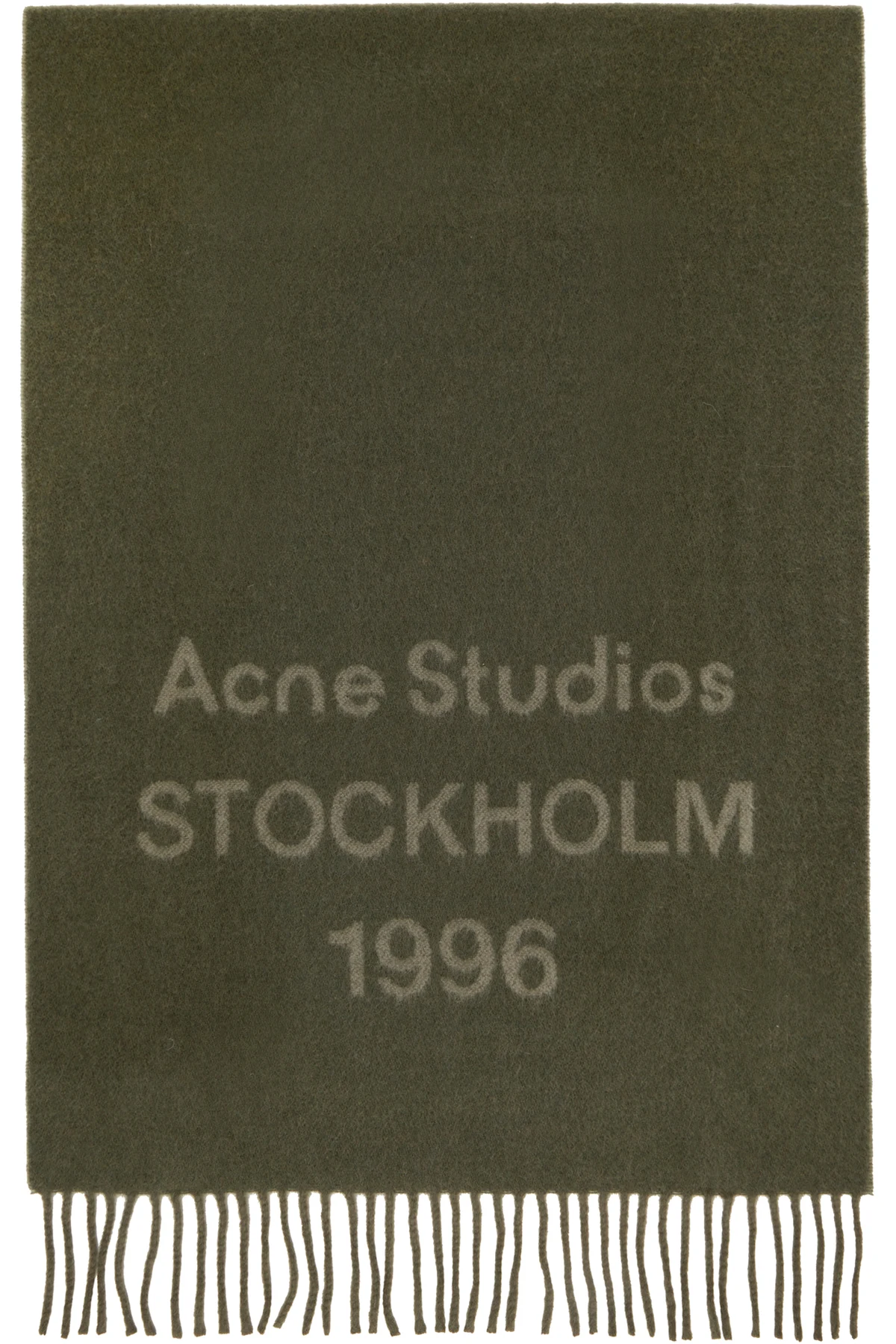 Khaki Wide Logo Scarf