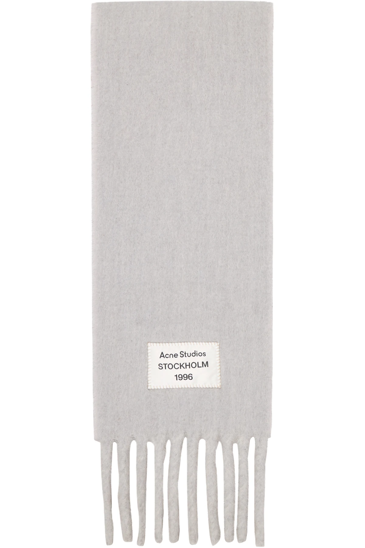 Gray Bicolor Alpaca Scarf