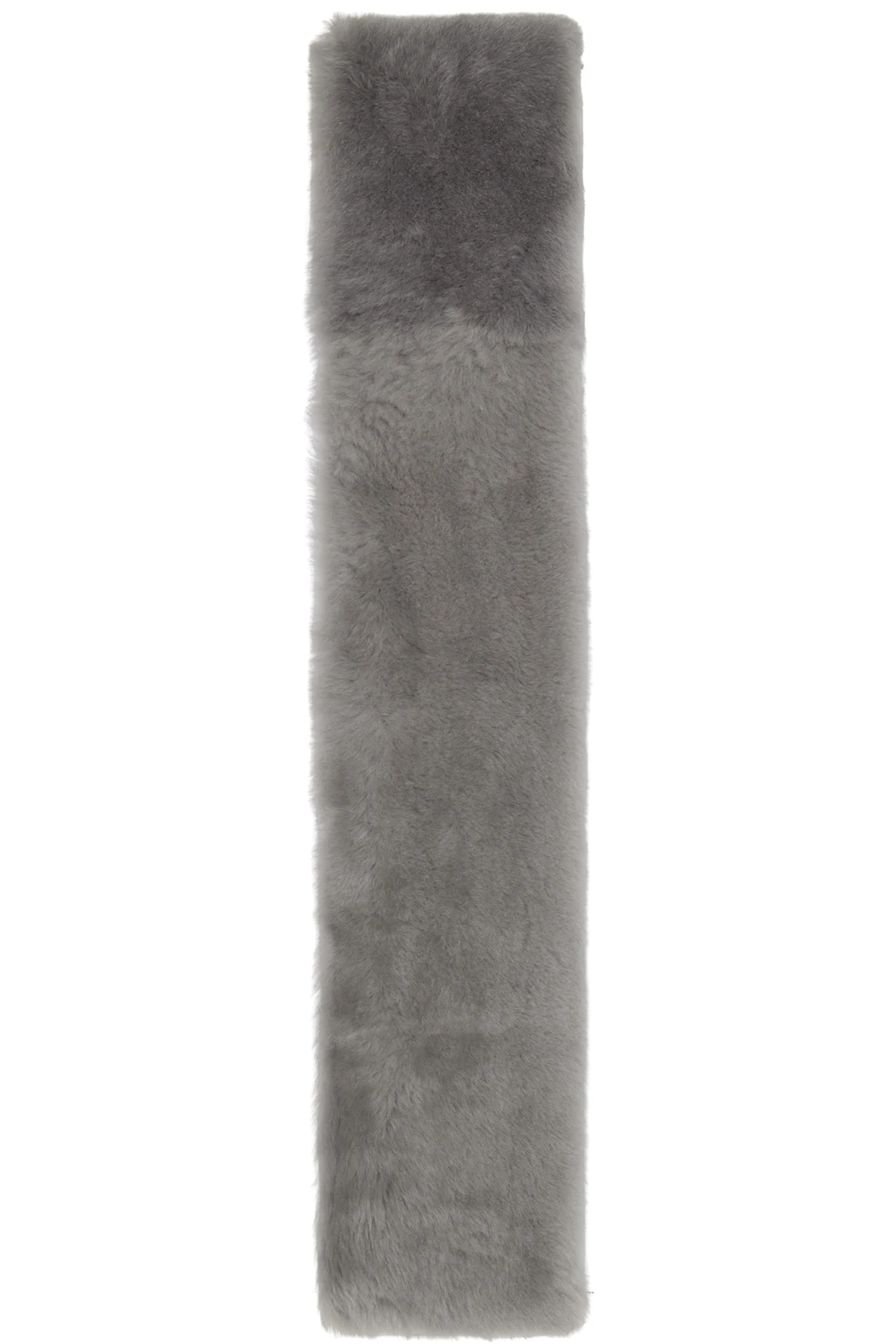 Gray Tuxedo Shearling Scarf