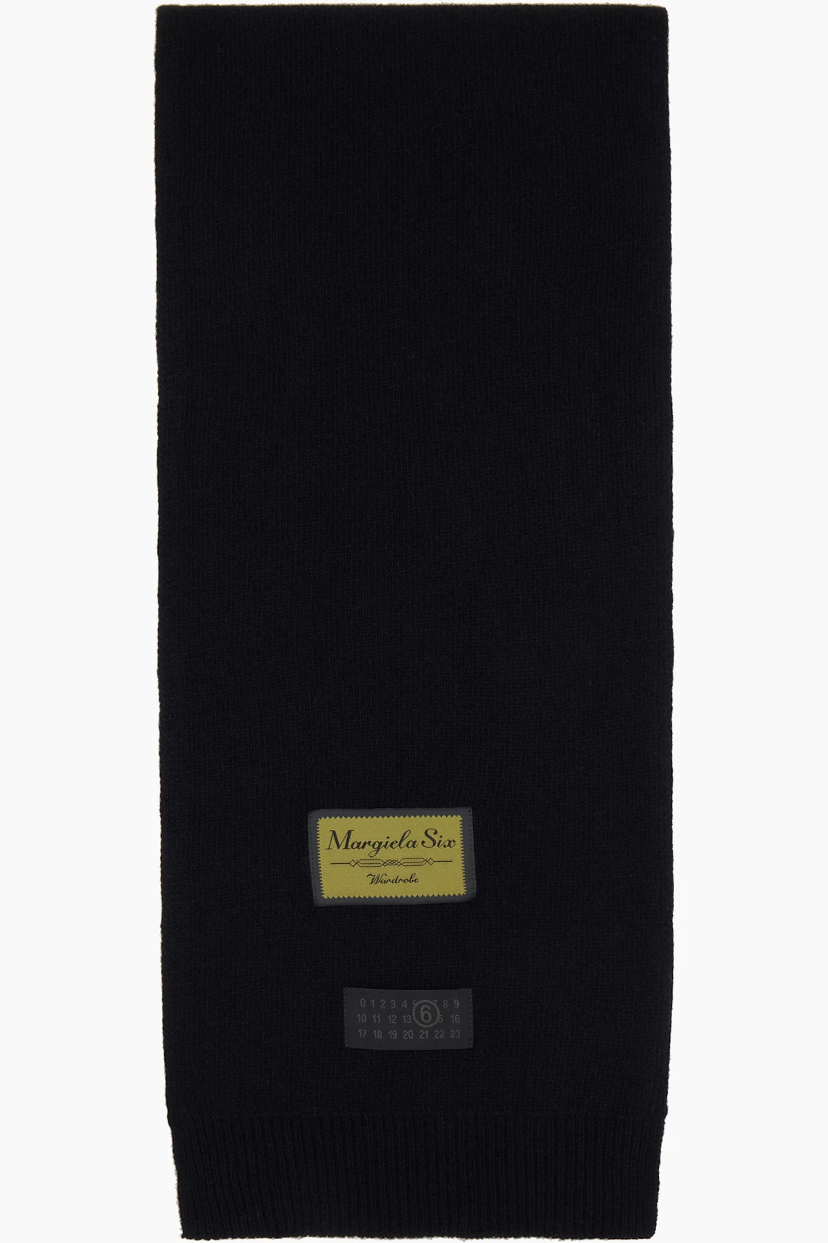 Black Wool-Blend Scarf