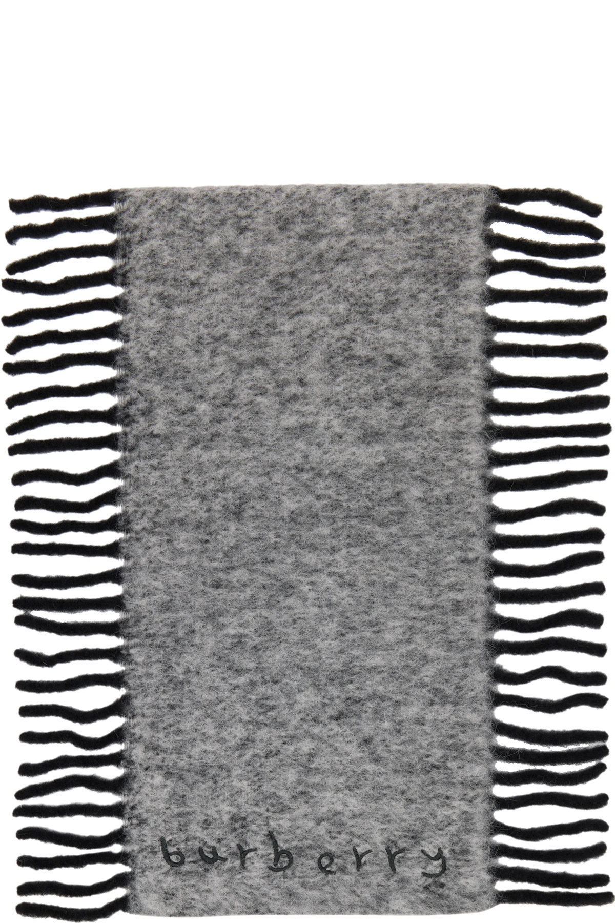 Gray Alpaca Wool Blend Happy Scarf