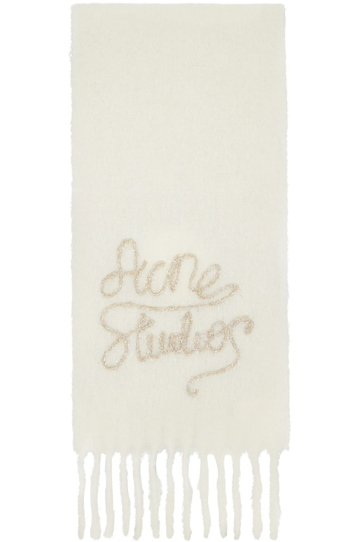 Off-White Wool Logo Scarf