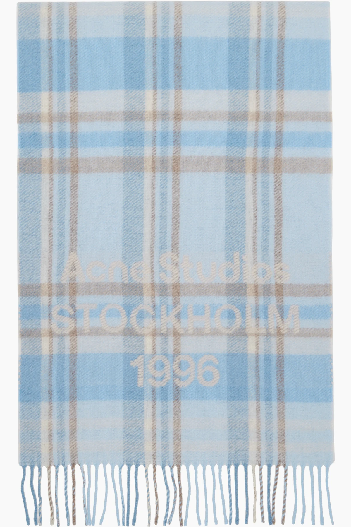 Blue Logo Fringe Scarf