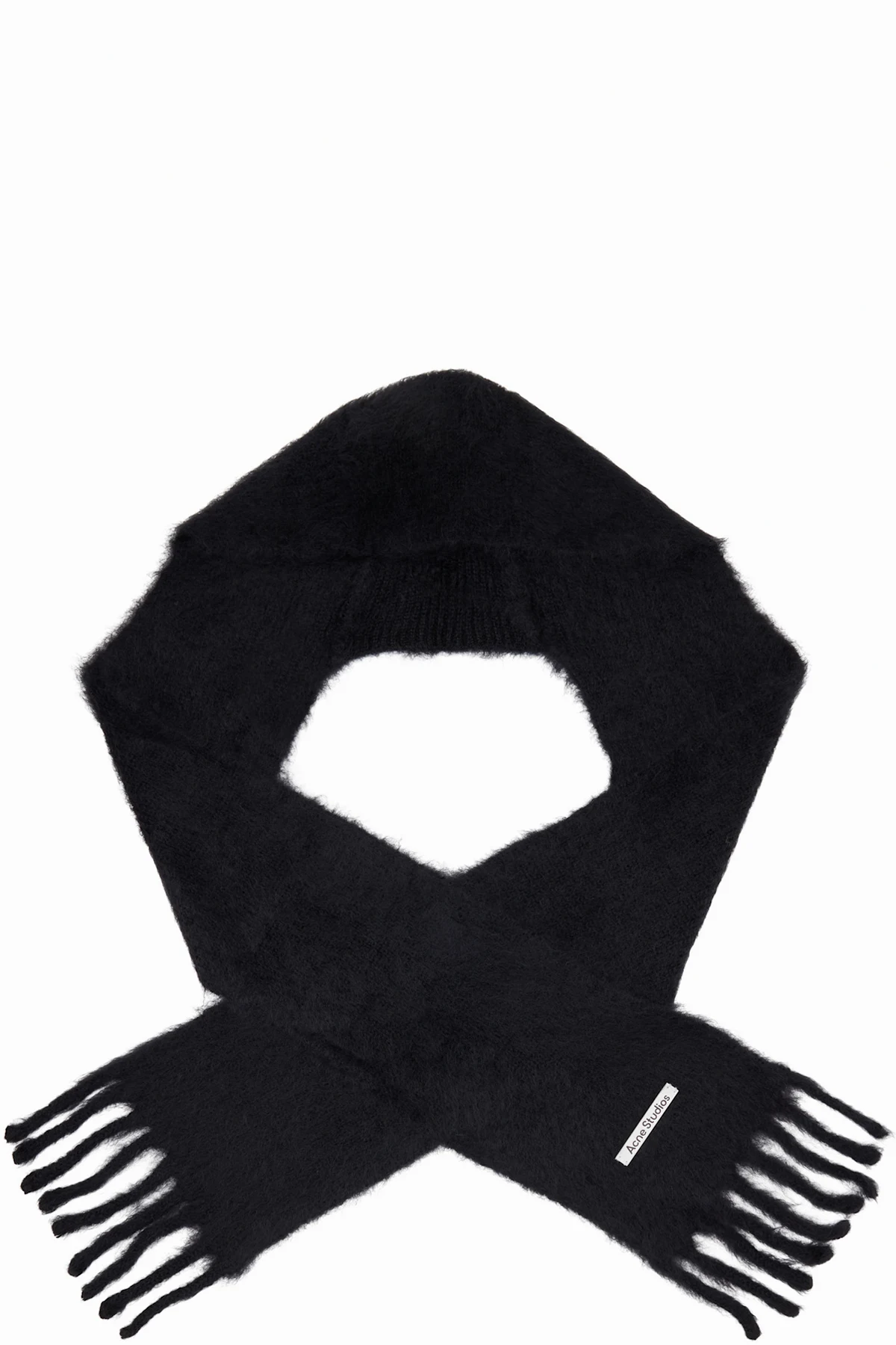 Black Mohair Hood Scarf
