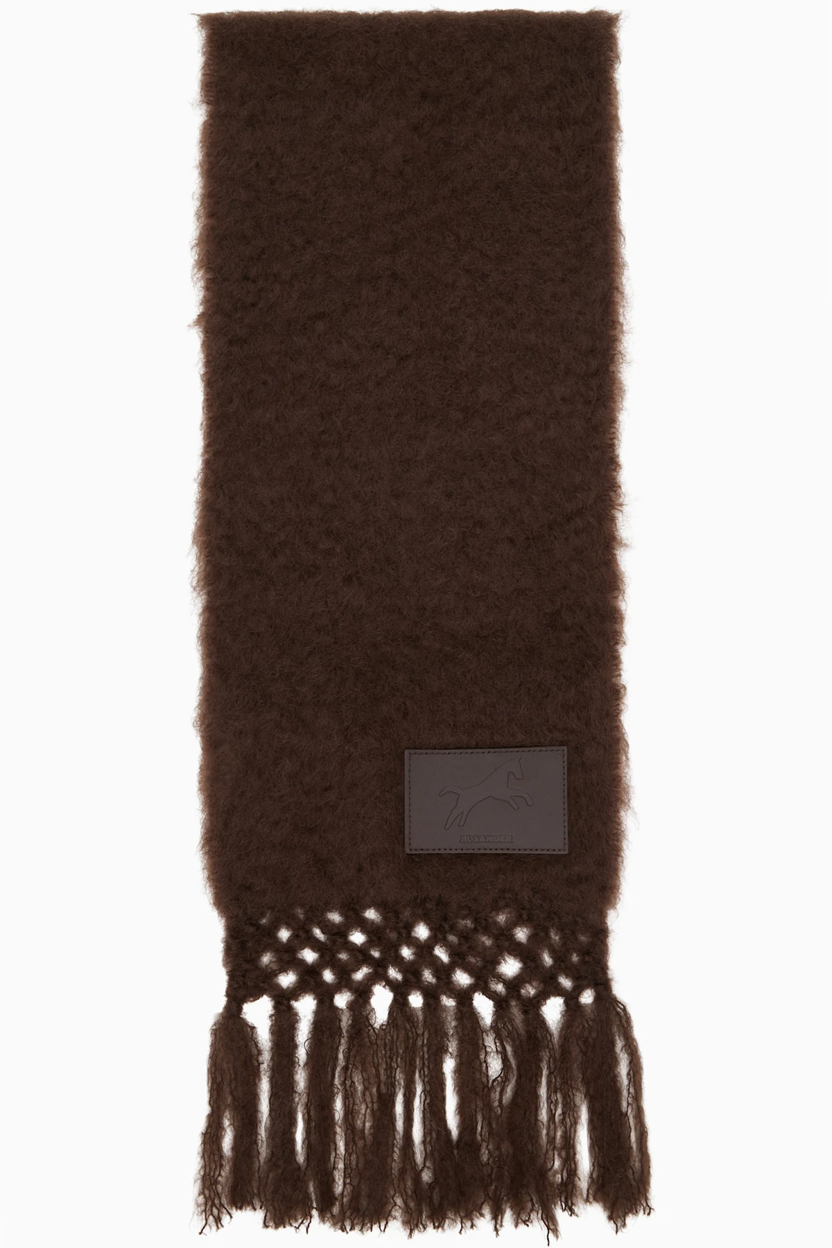 Brown Wool Blend Scarf