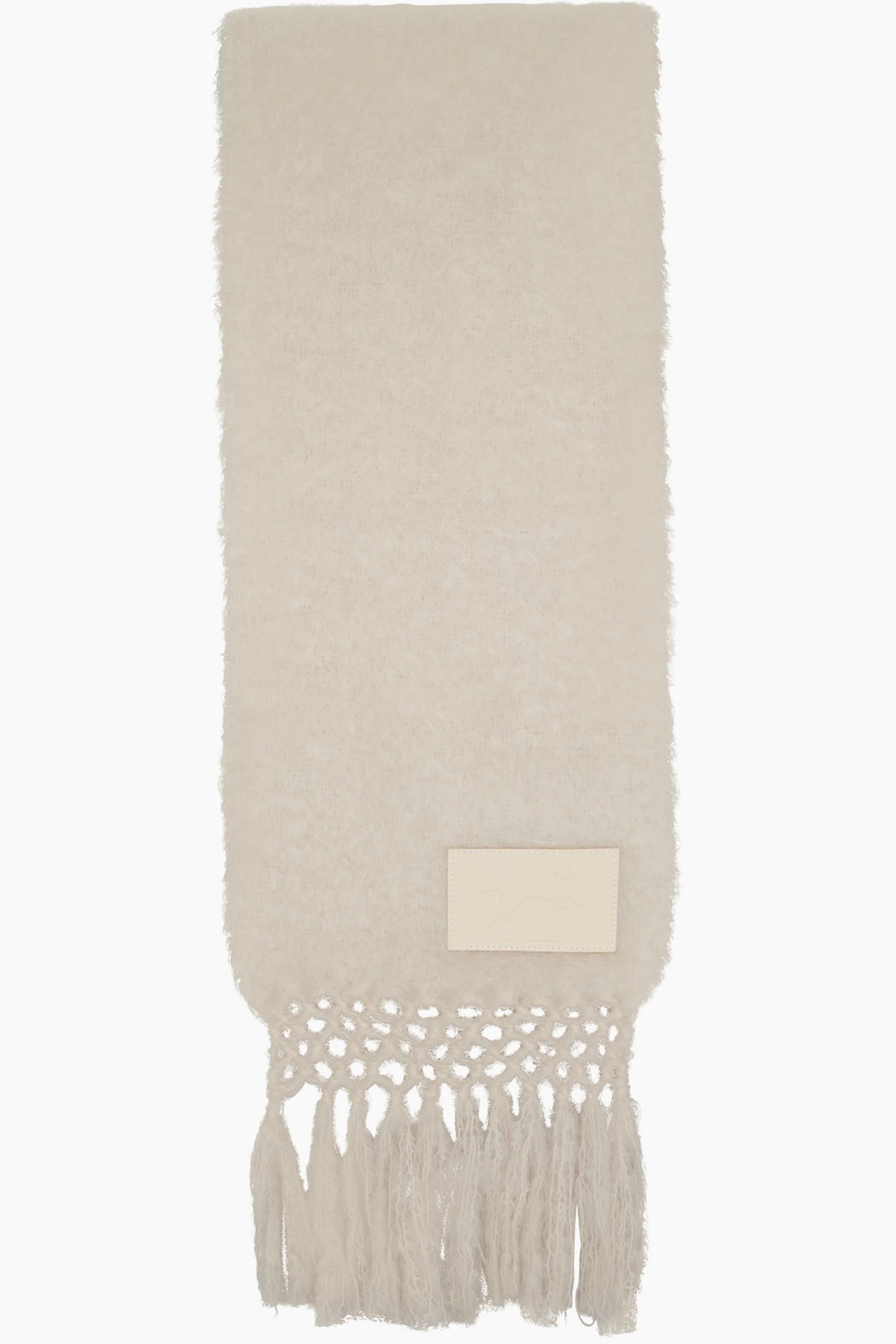 Off-White Wool Blend Scarf