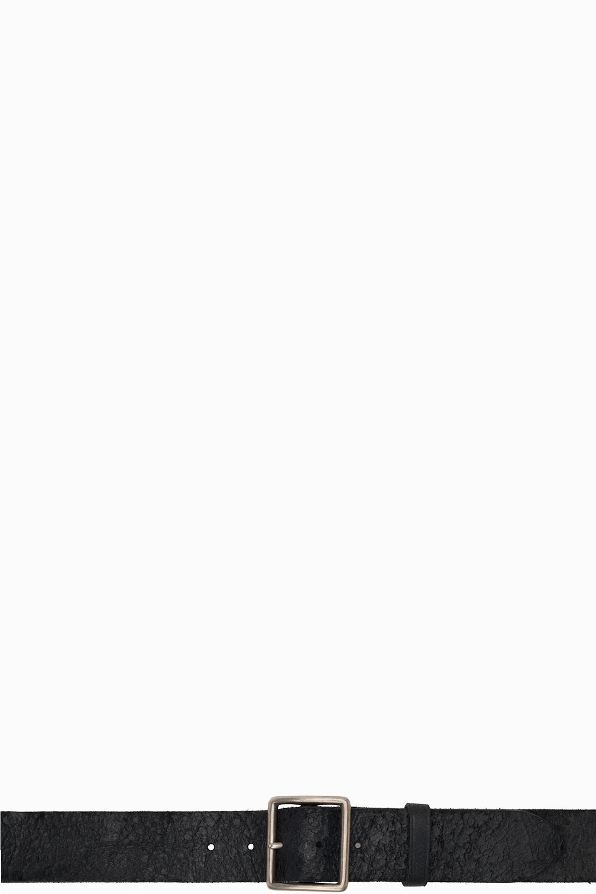 Black Distressed Leather Belt