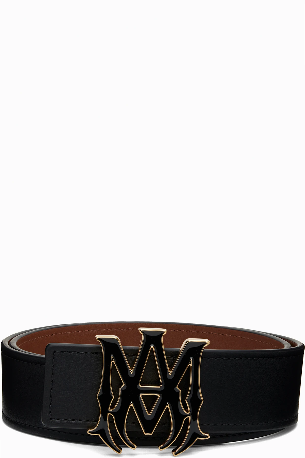 Black MA 4CM Enamel Belt