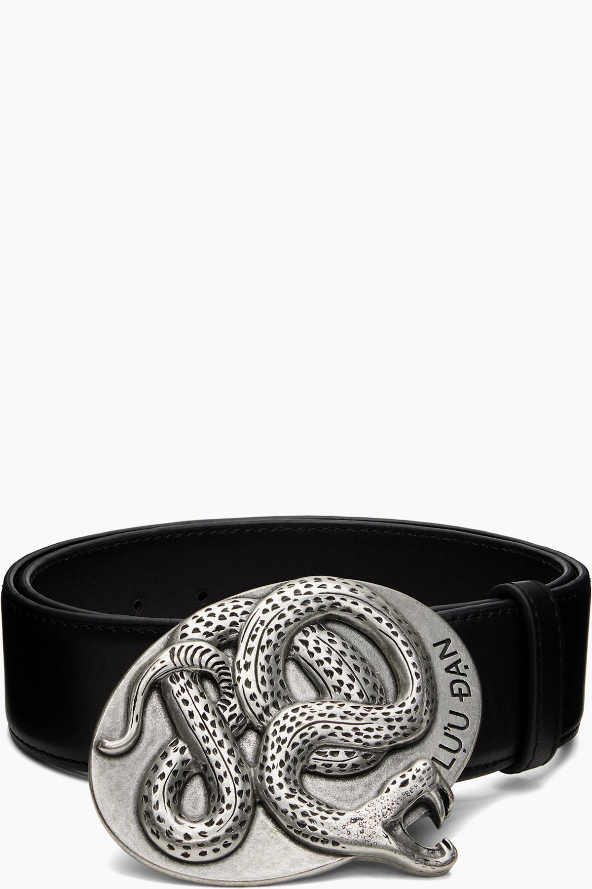 Black Twisted Snake Cowboy Belt