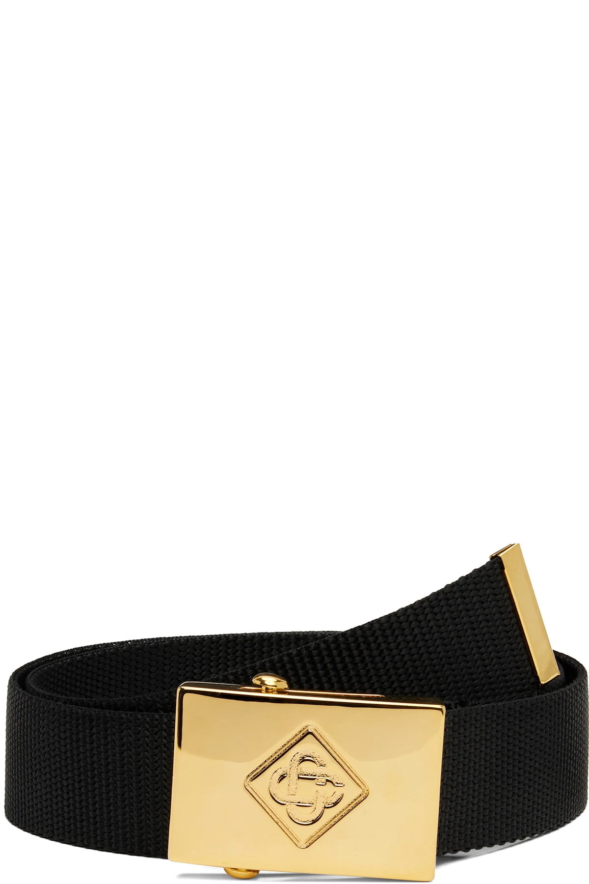 Black Diamond Logo Slide Buckle Belt