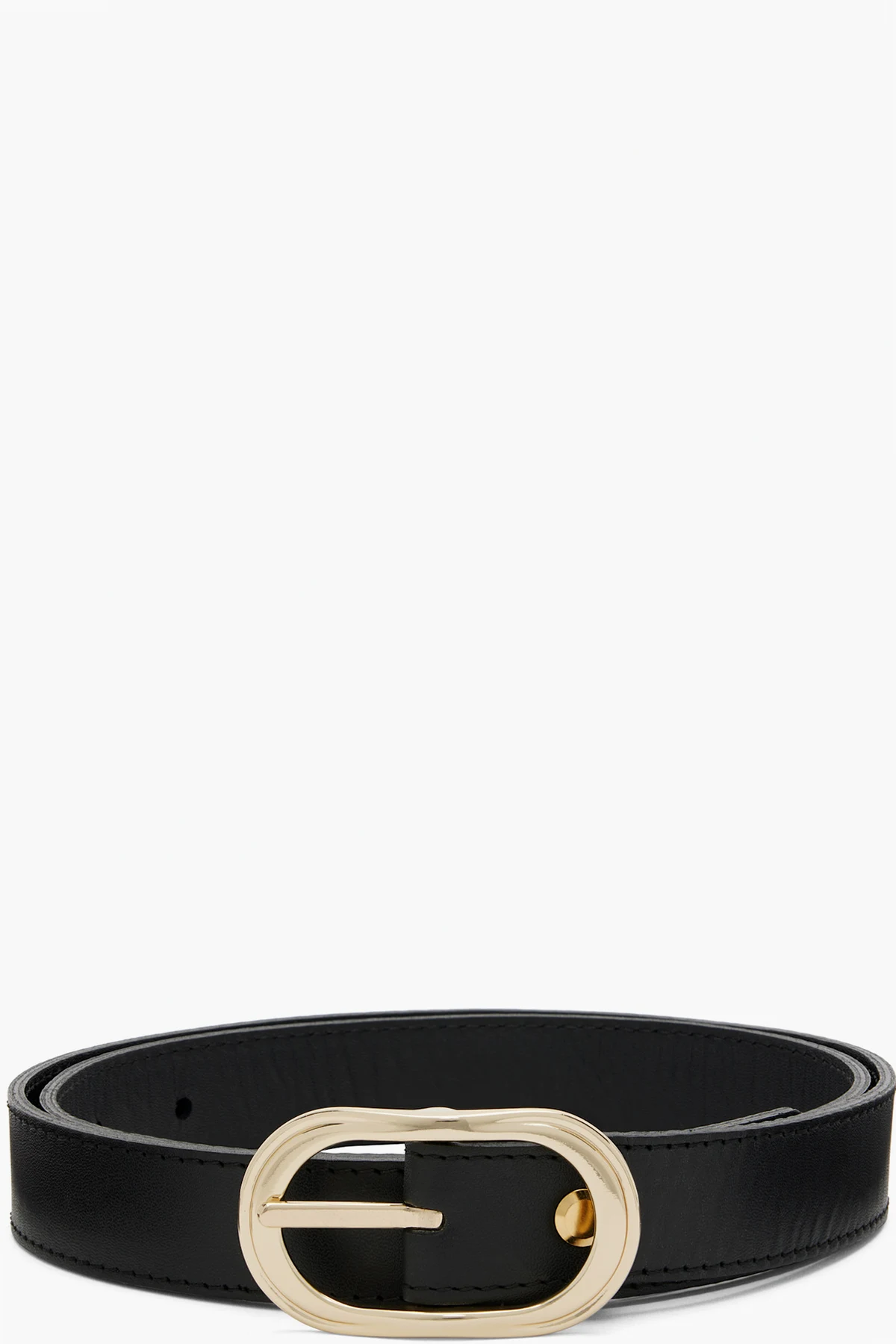 Black Buckle Leather Belt