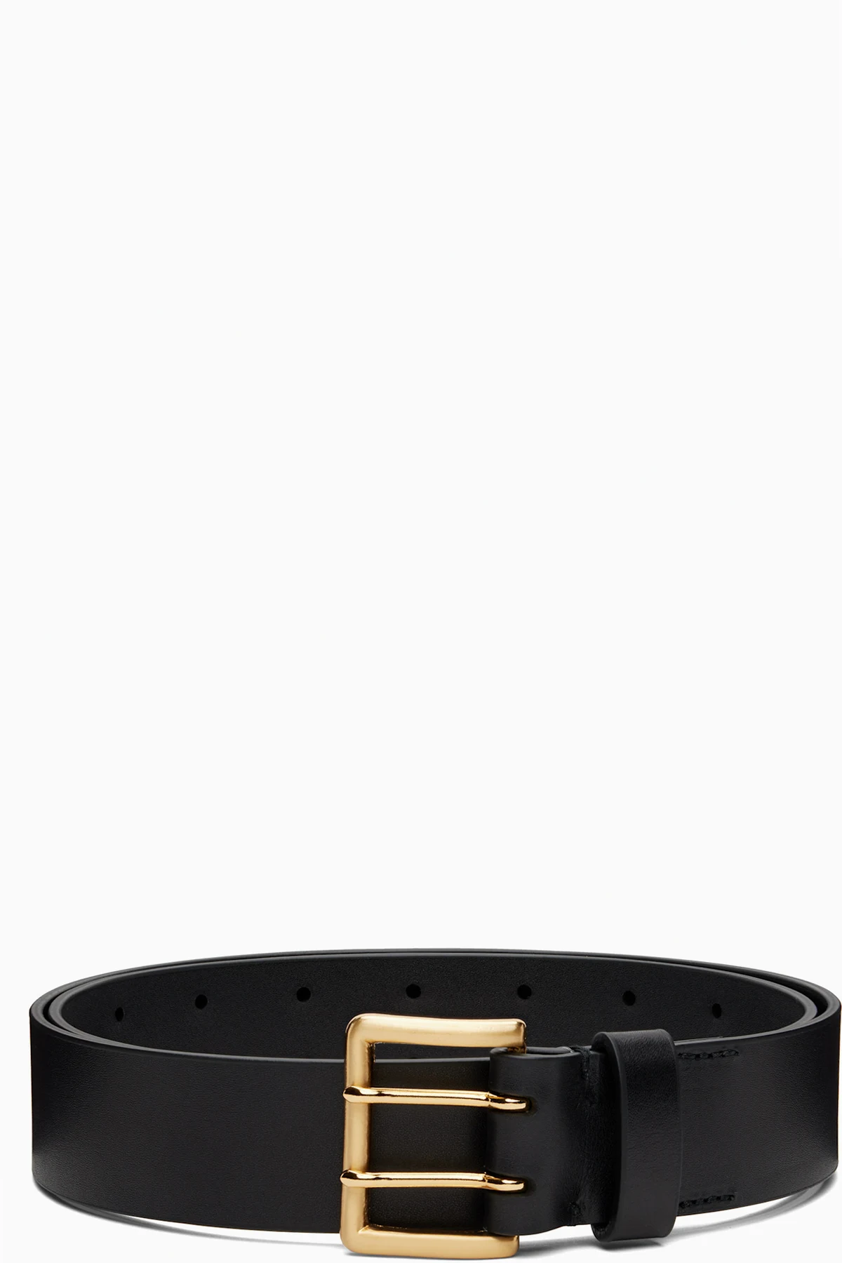 Black Two-Hole Buckle Belt