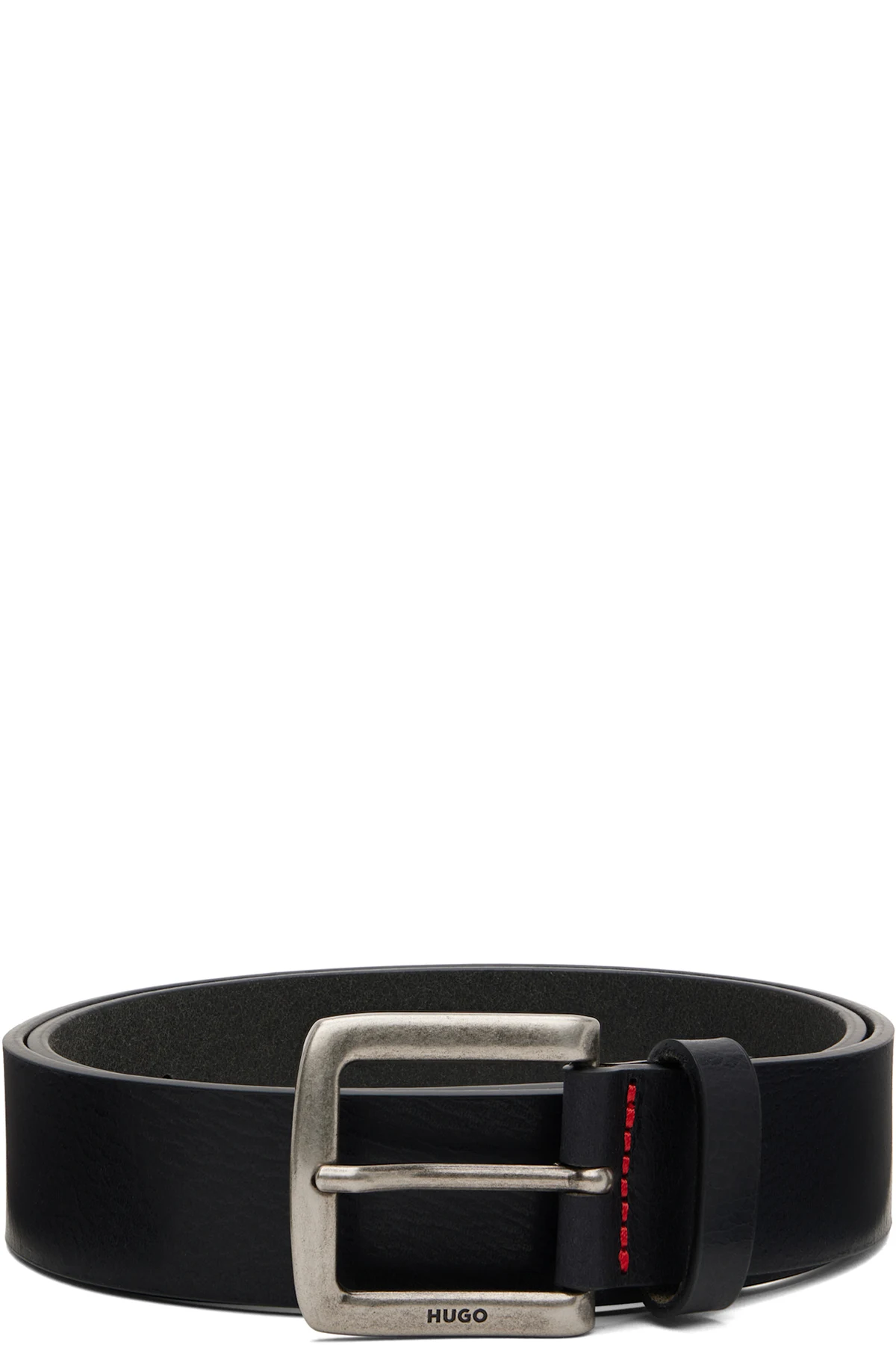 Black Vegetable-Tanned Belt