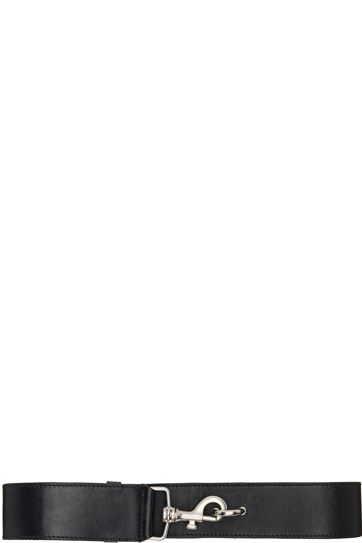 Black Elasticized Leather Belt