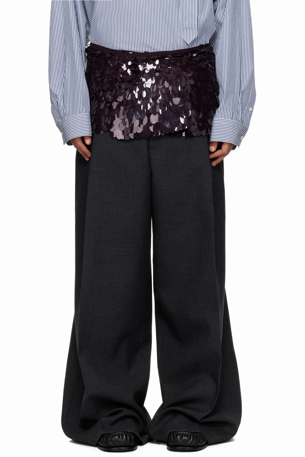 Burgundy Sequined Belt