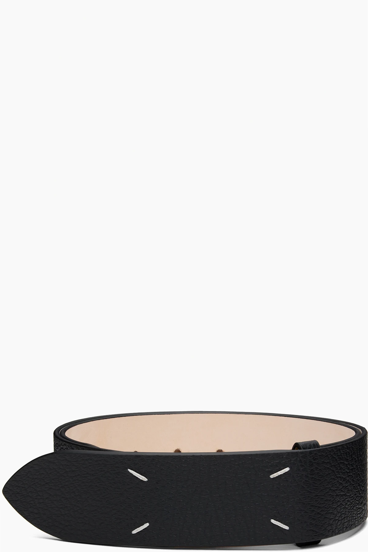 Black Four Stitches Belt