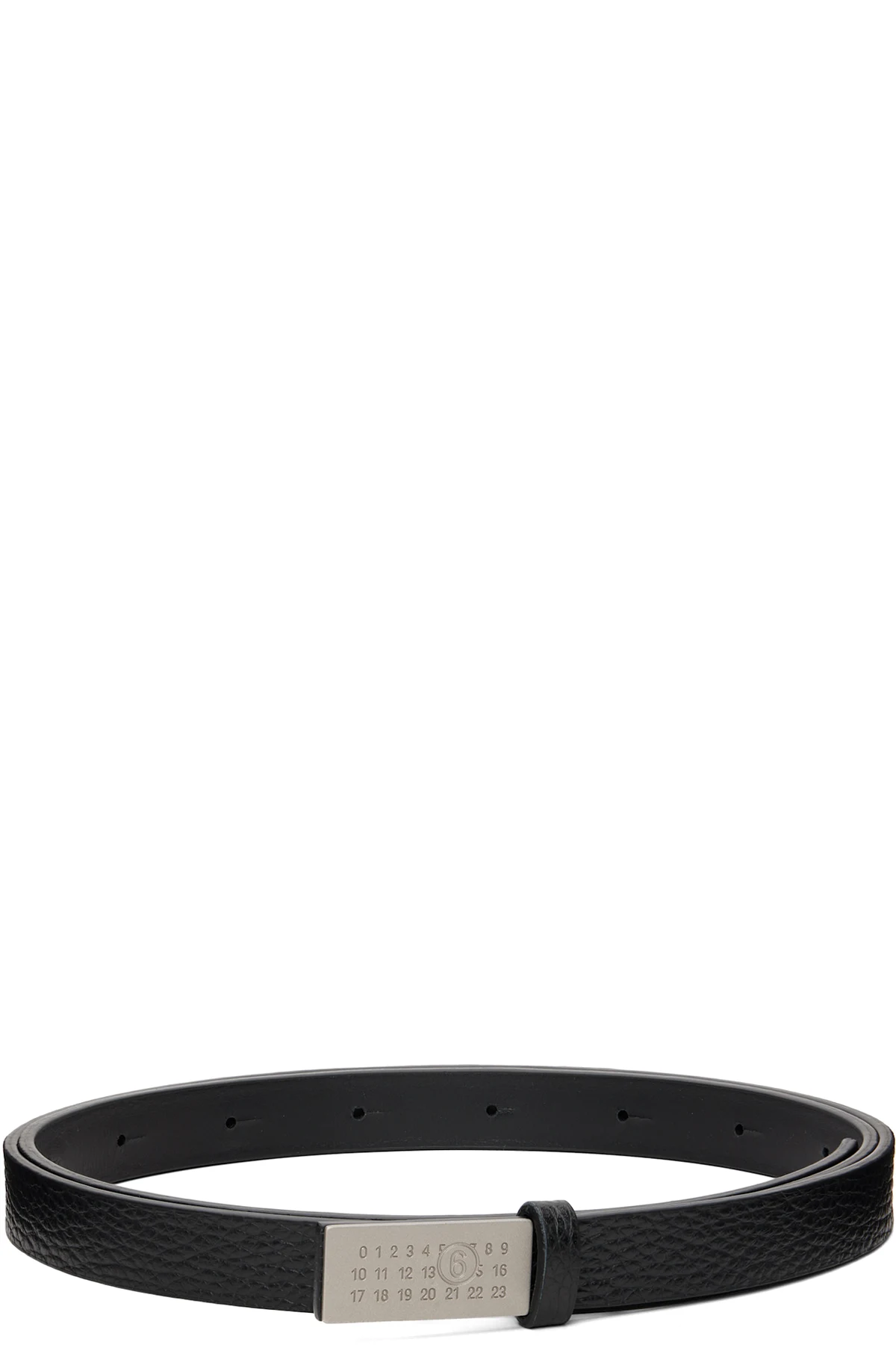 Black Numeric Leather Belt