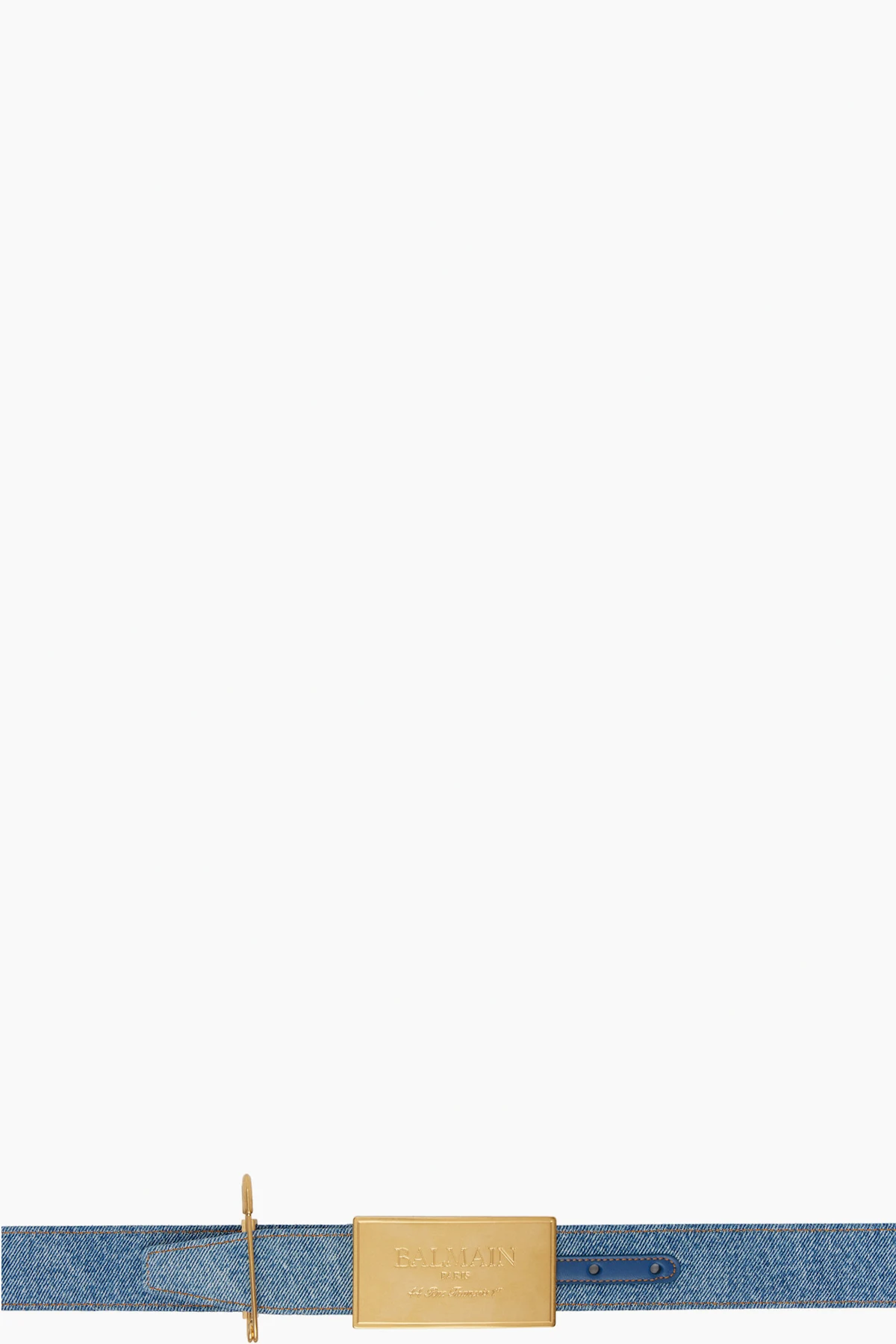 Blue Denim Safety Pin Belt