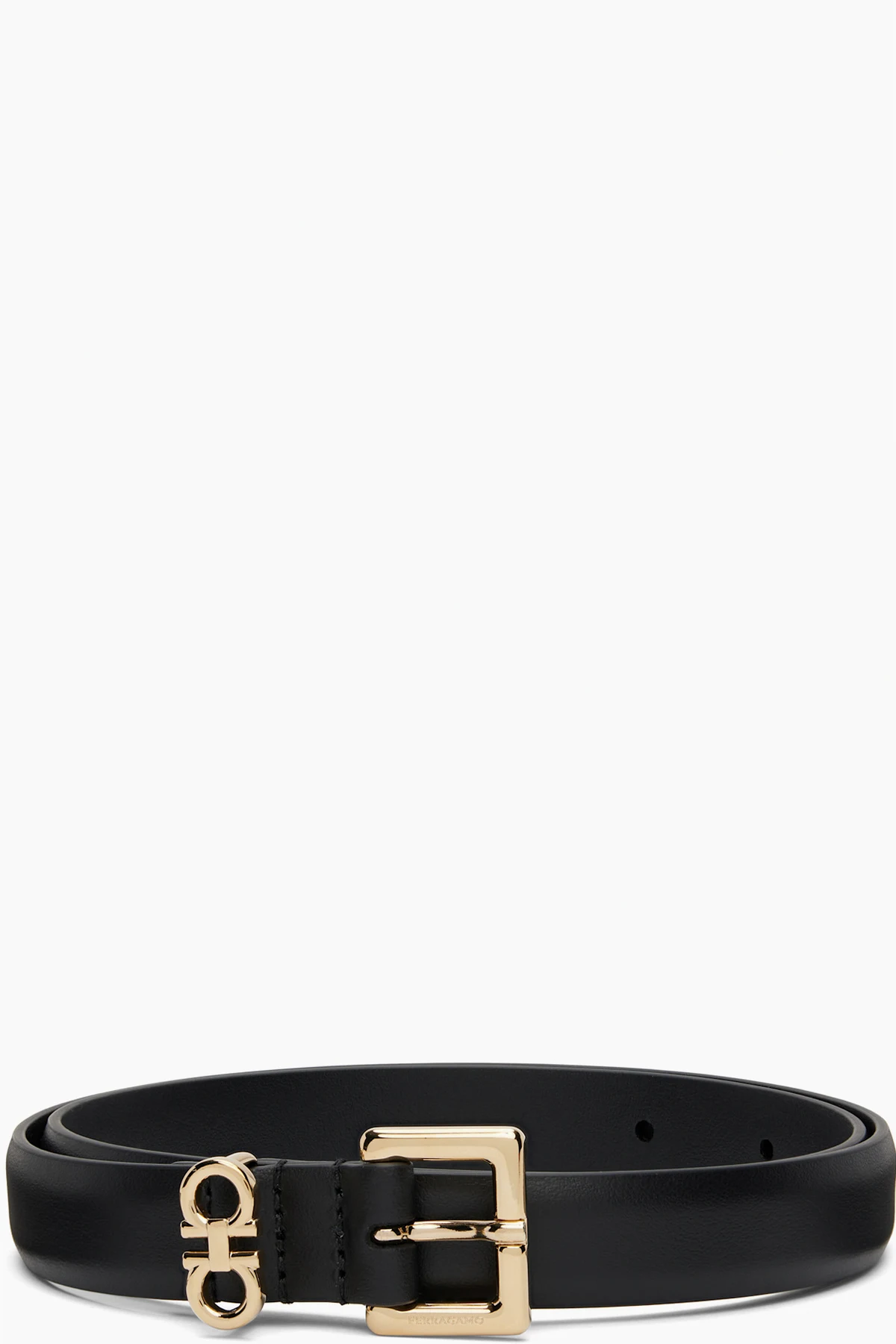 Black Gancini Skinny Belt