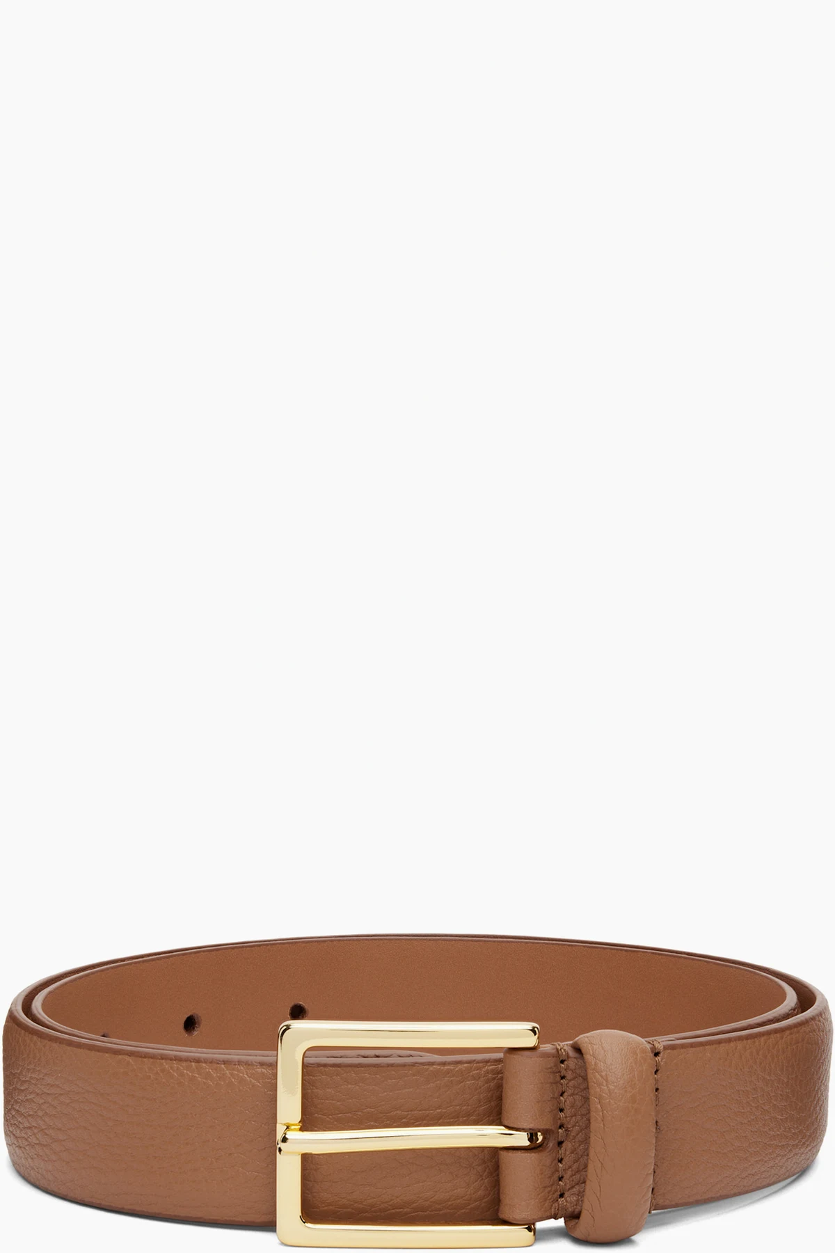 Tan Soft Grained Calf Leather Belt