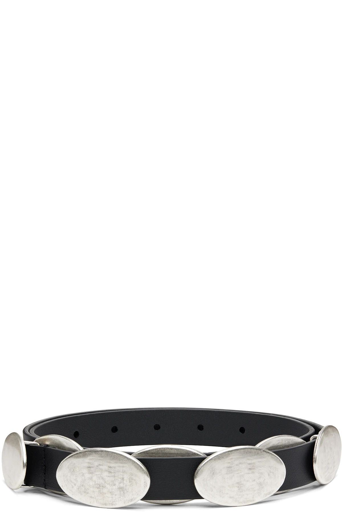 Black Slim Nappa Calf Leather Belt
