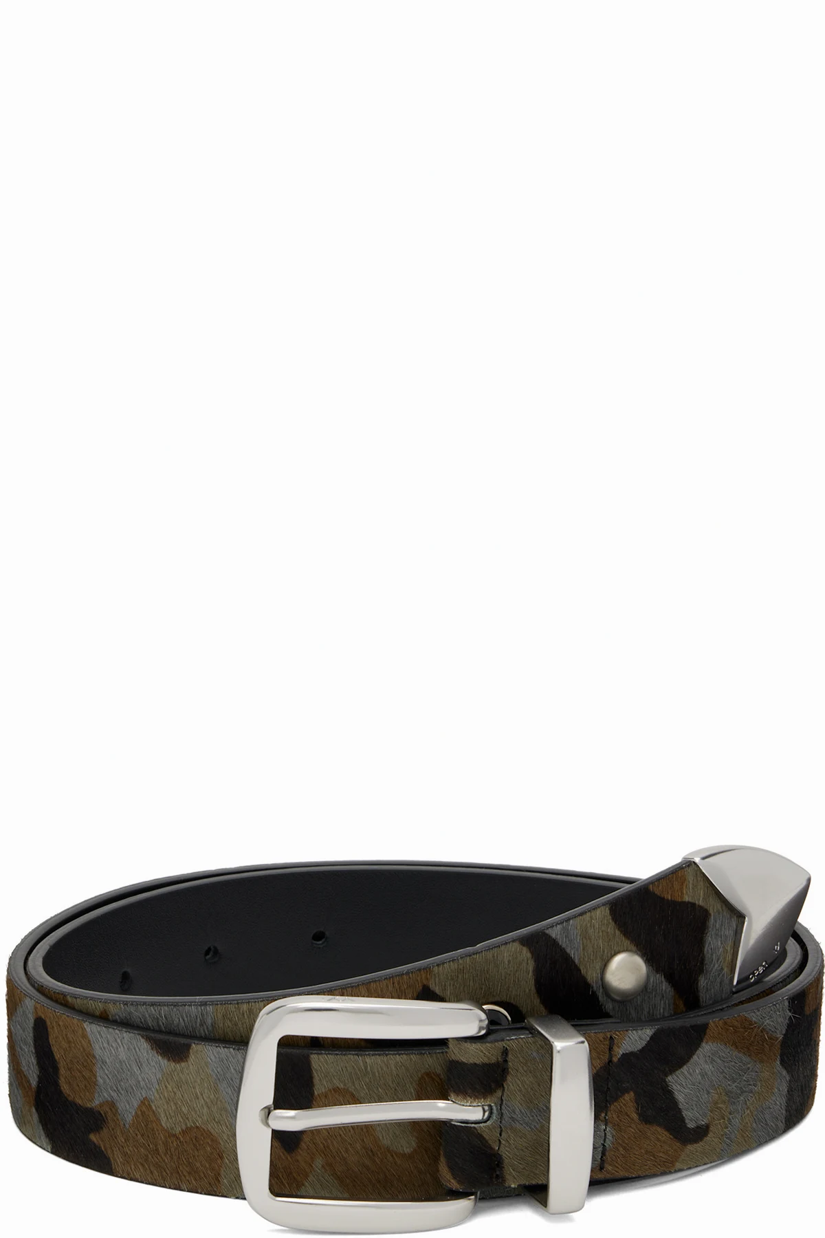 Khaki & Gray Camo Stud Western Belt
