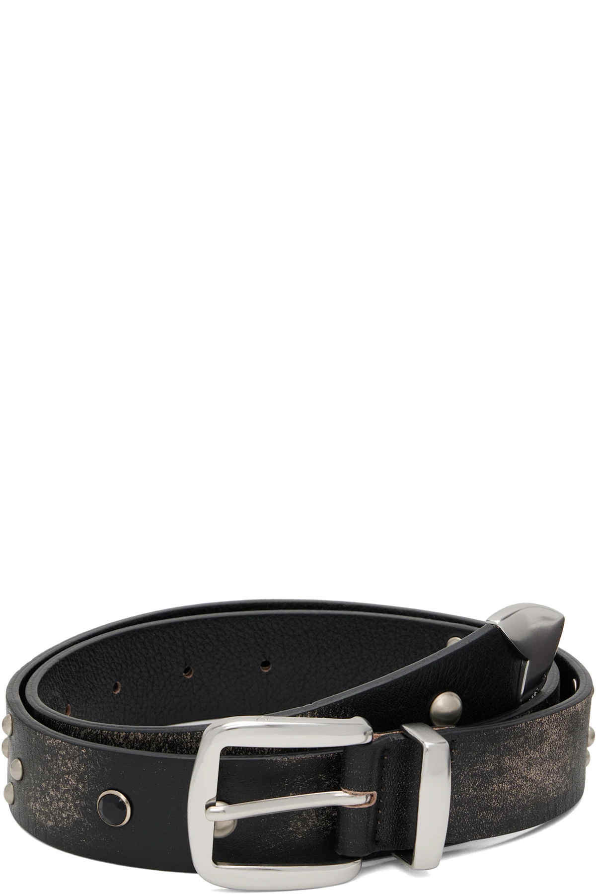 Black Yy Stud Western Belt