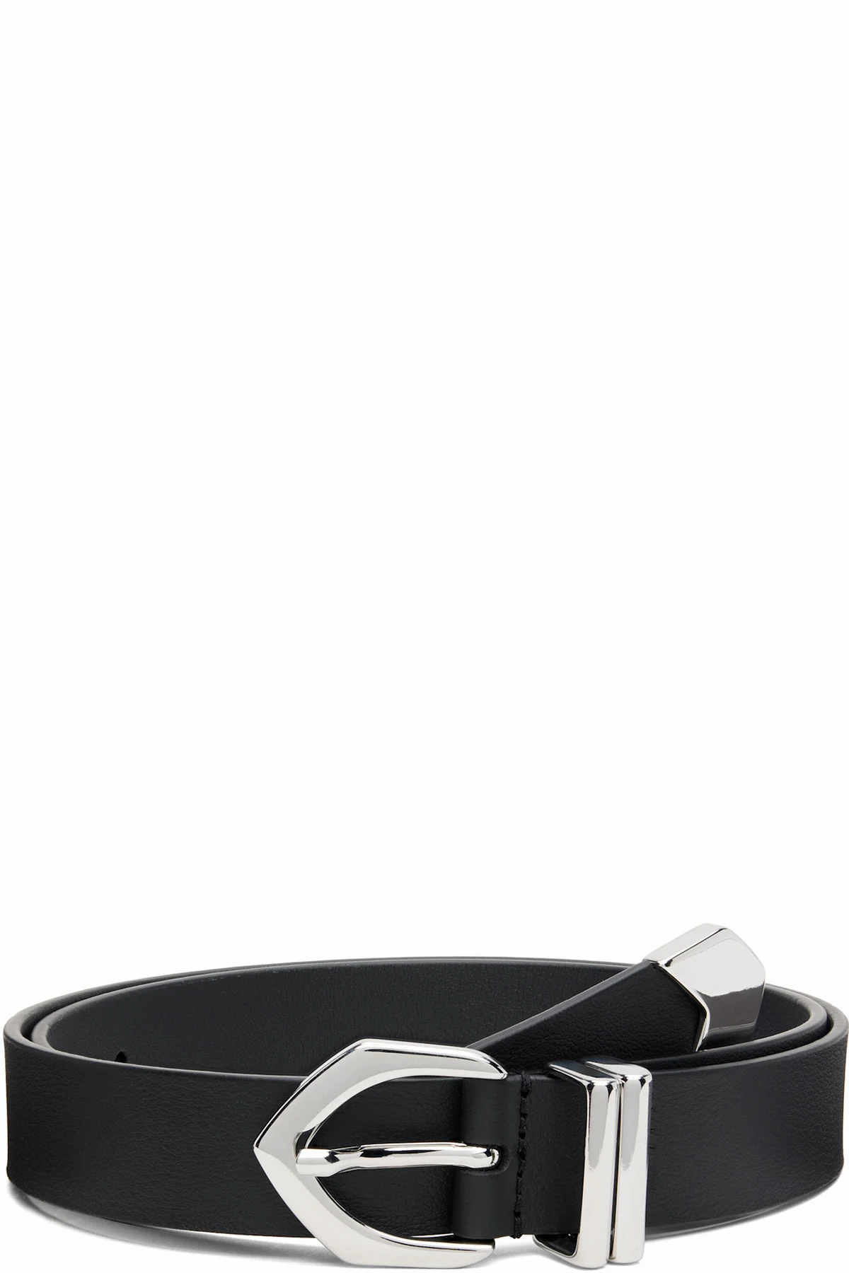 Black Skinny Nappa Calf Leather Belt