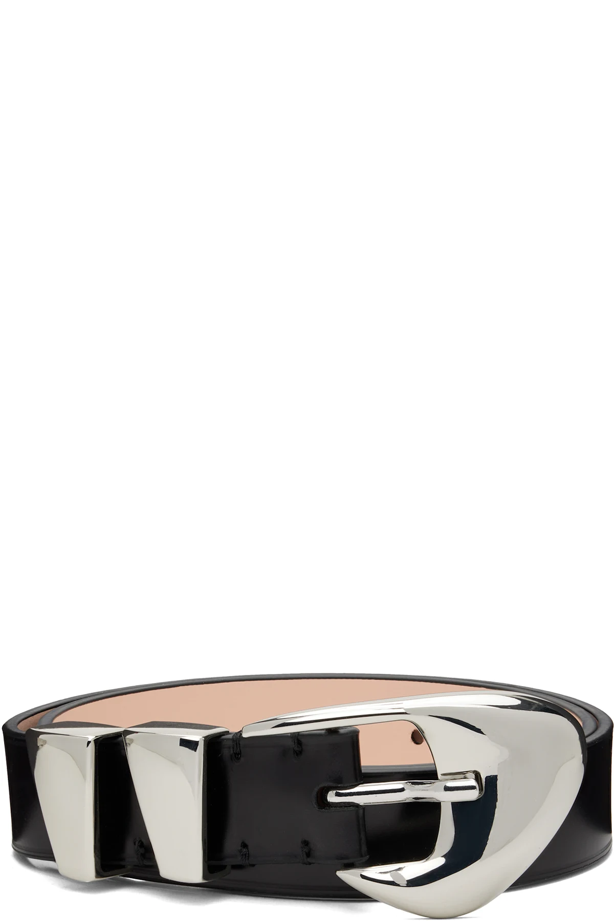 Black Moore Semi Patent Leather Belt