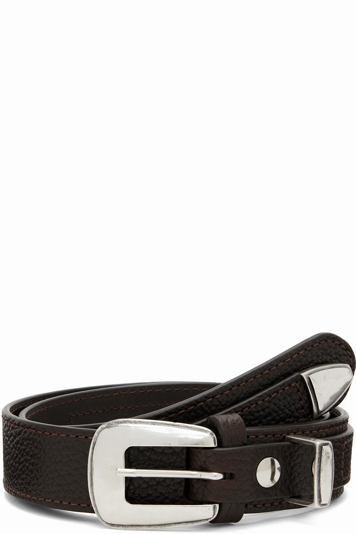 Brown Minimal Western Belt