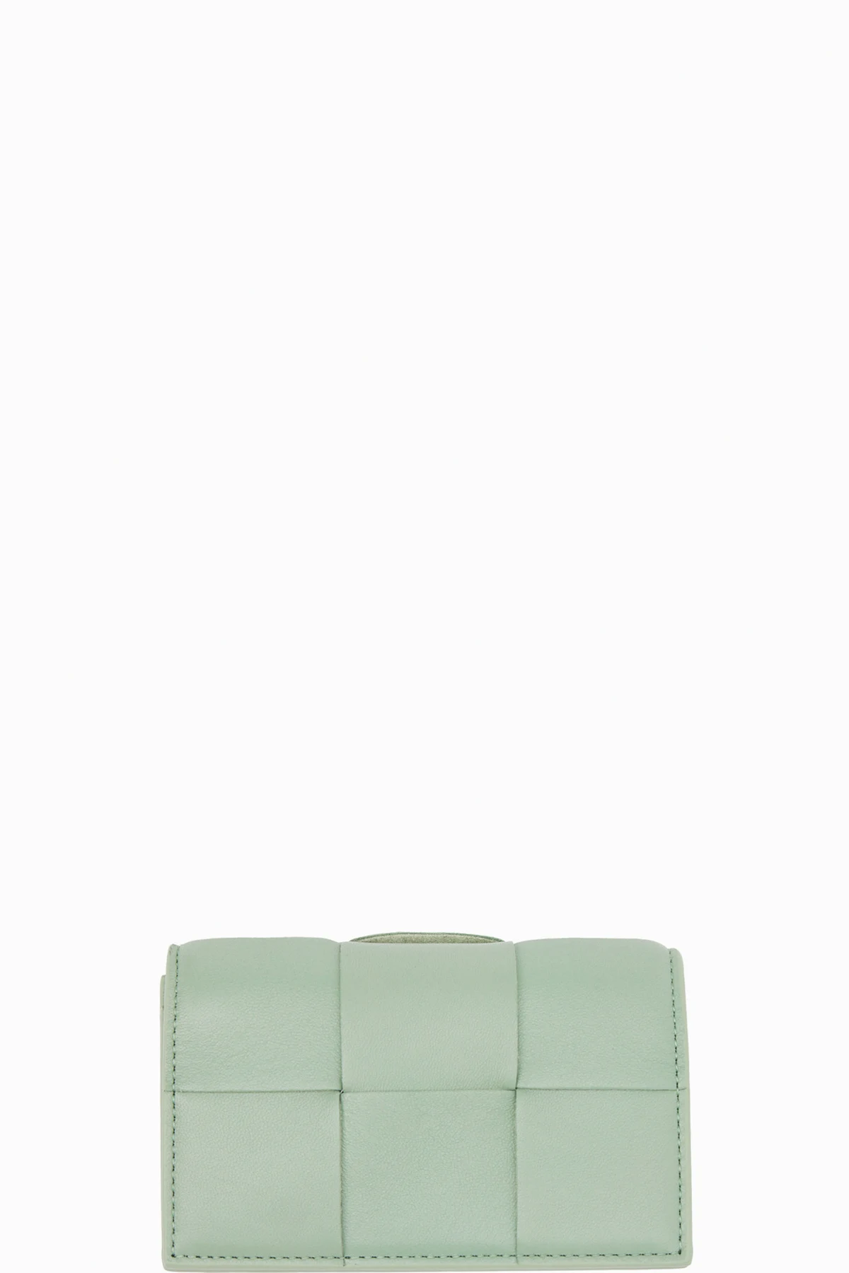 Green Intrecciato Card Holder