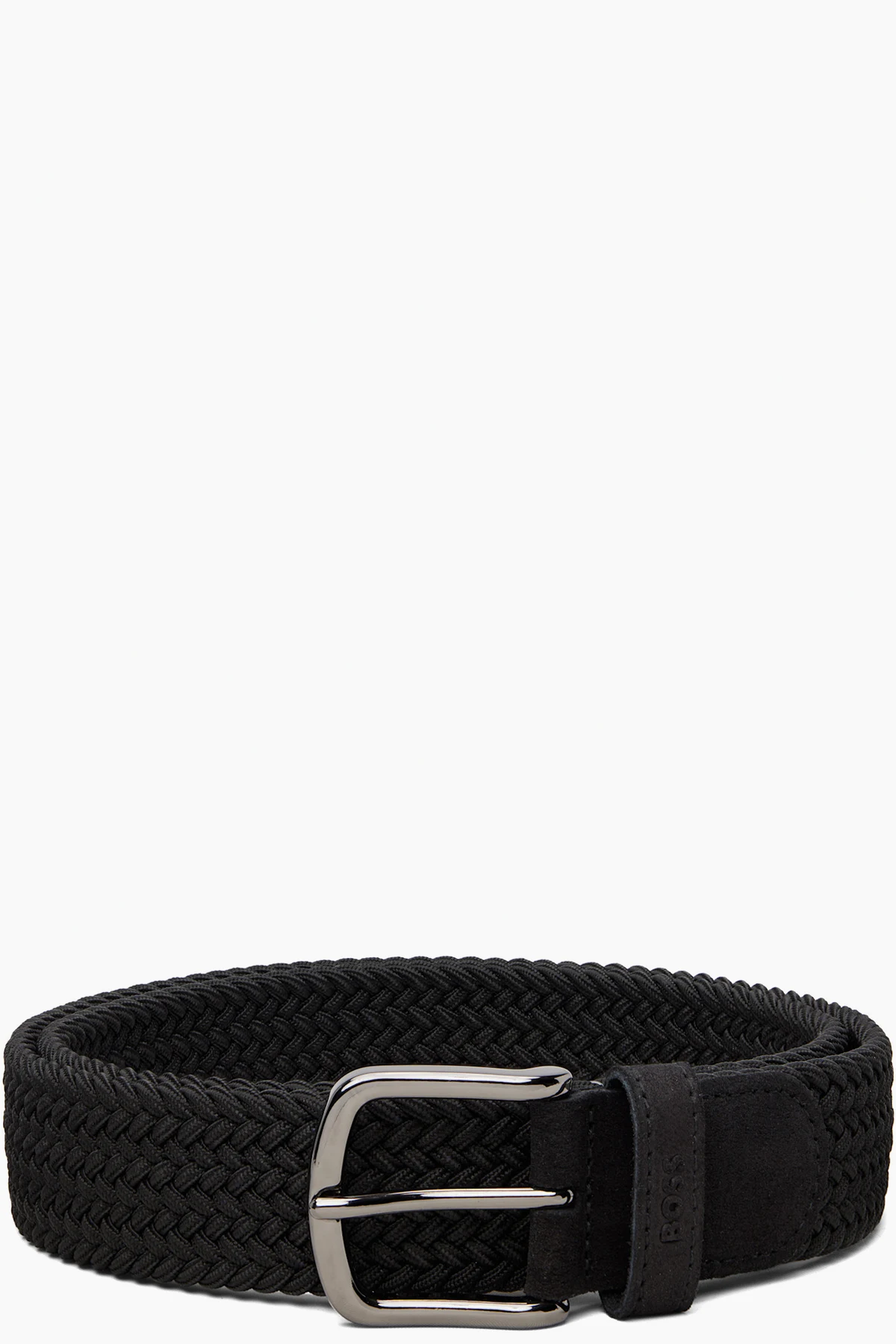 Black Braided Logo Belt