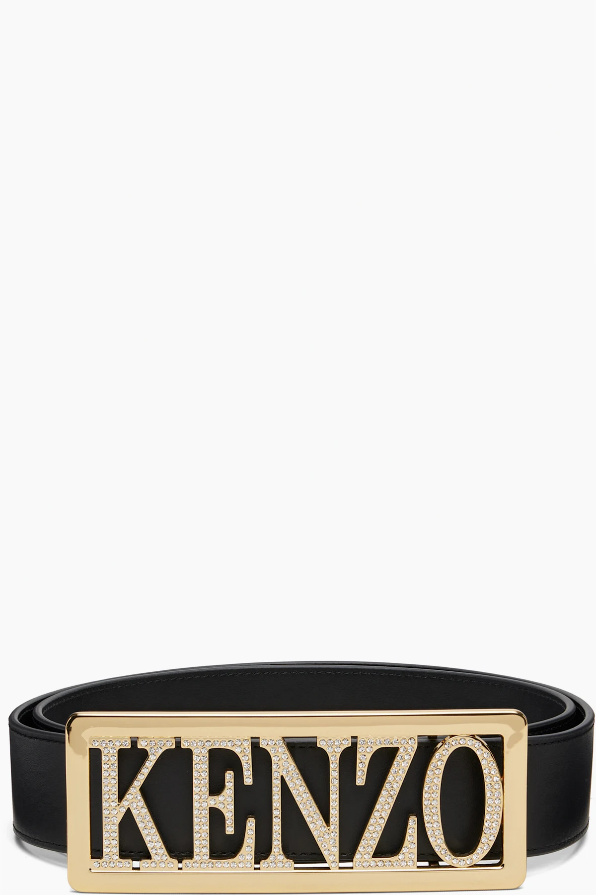 Black Kenzo Paris 'KENZO Buckle' Large Belt